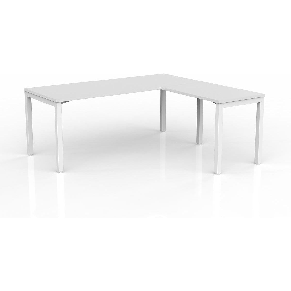 Axis Desk with Return - White Worktop