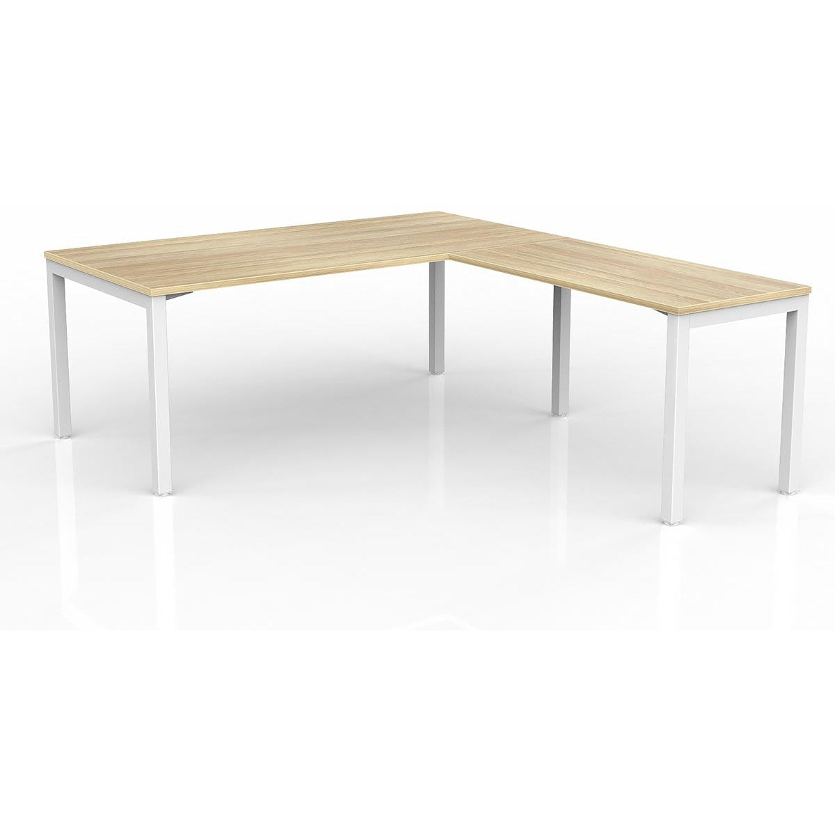 Axis Desk with Return - New Oak Worktop