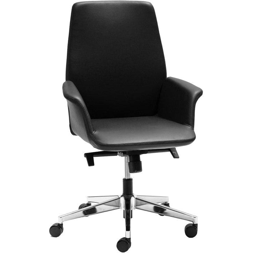 Accord Leather Medium Back Chair