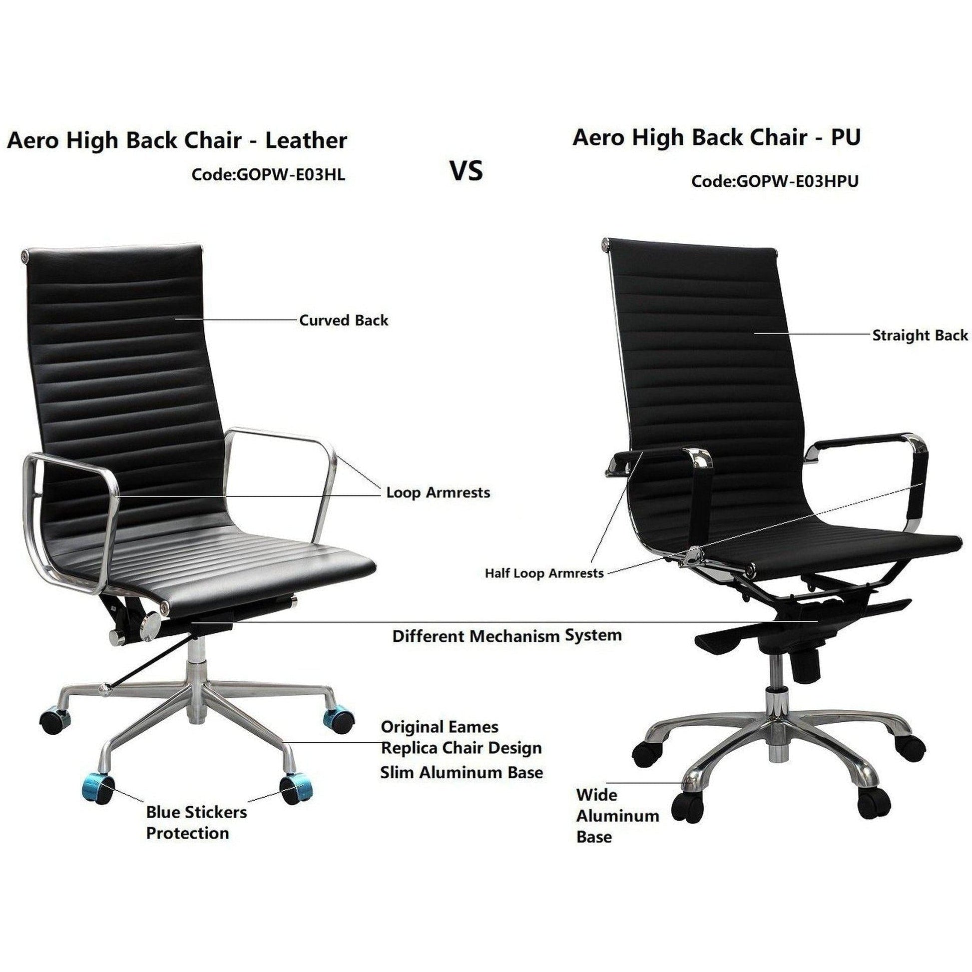 Aero Leather High Back Chair