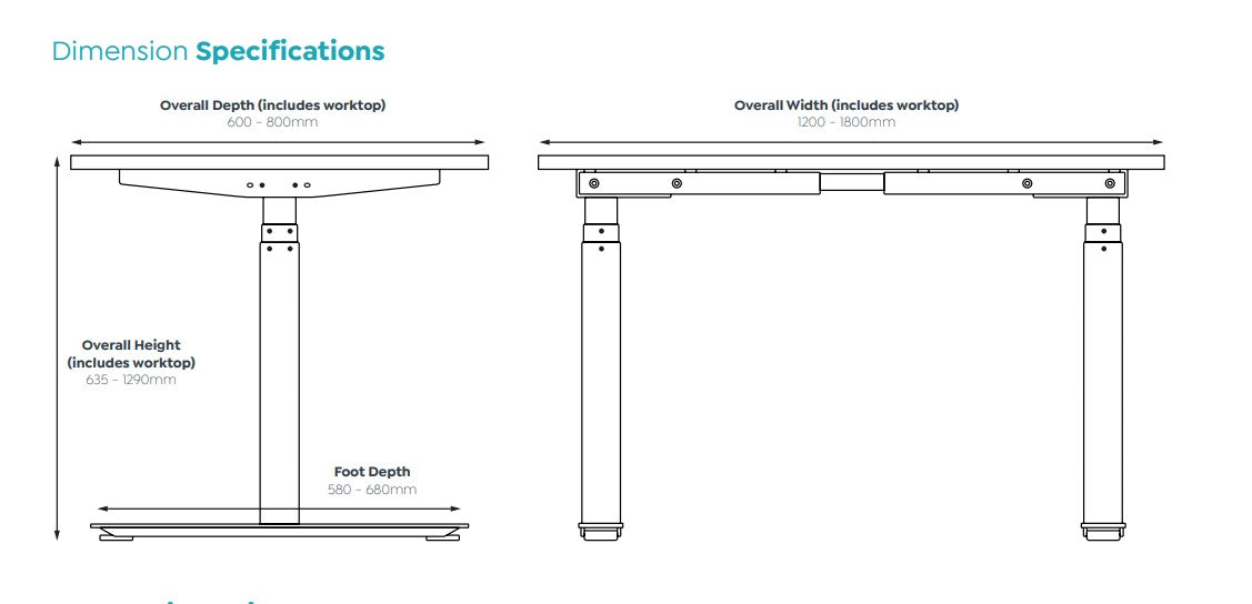 Agile Double Motor Electric Individual Desk