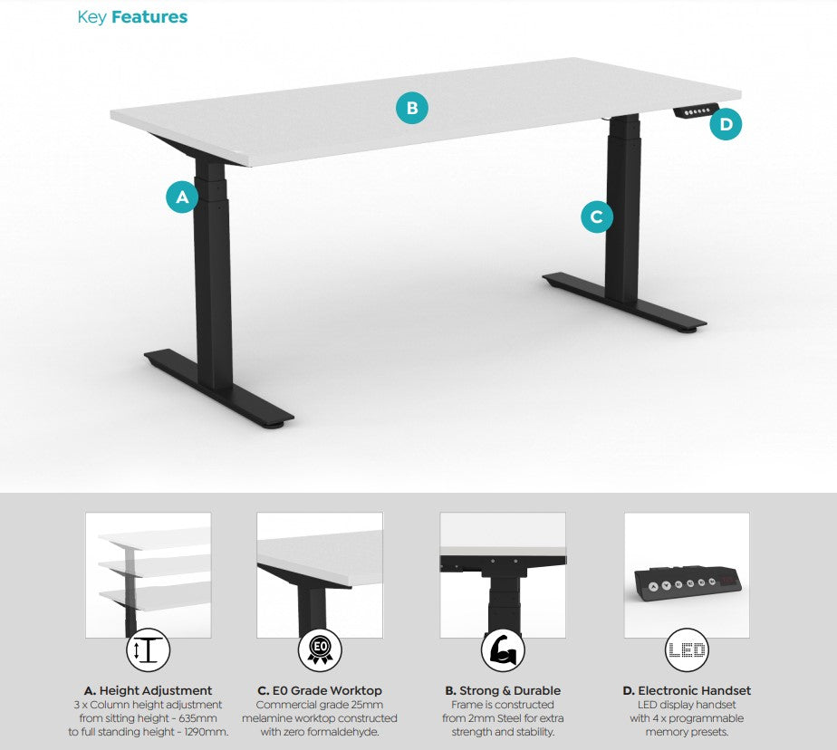Agile Double Motor Electric Individual Desk