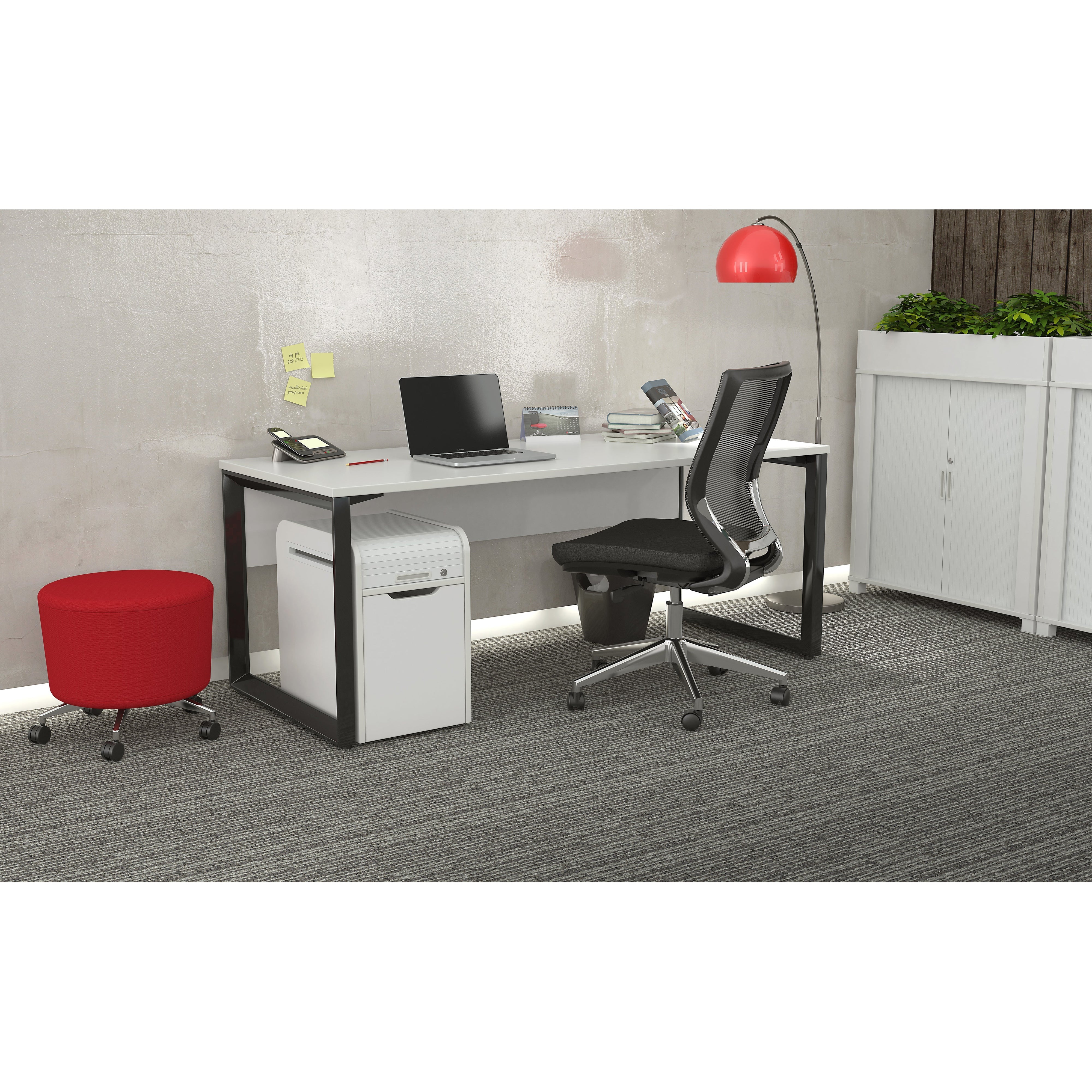 Anvil Straight Desk with Modesty