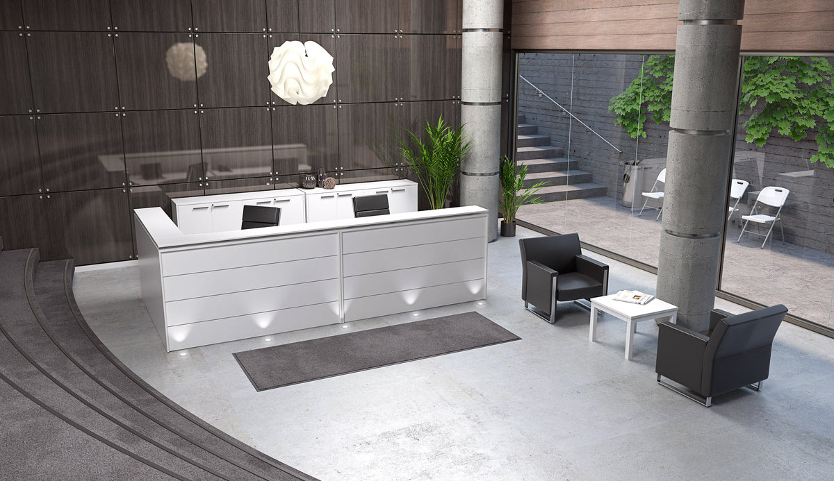 Reception Side Couinter Axis Corner Reception Counter – The Office Furniture
