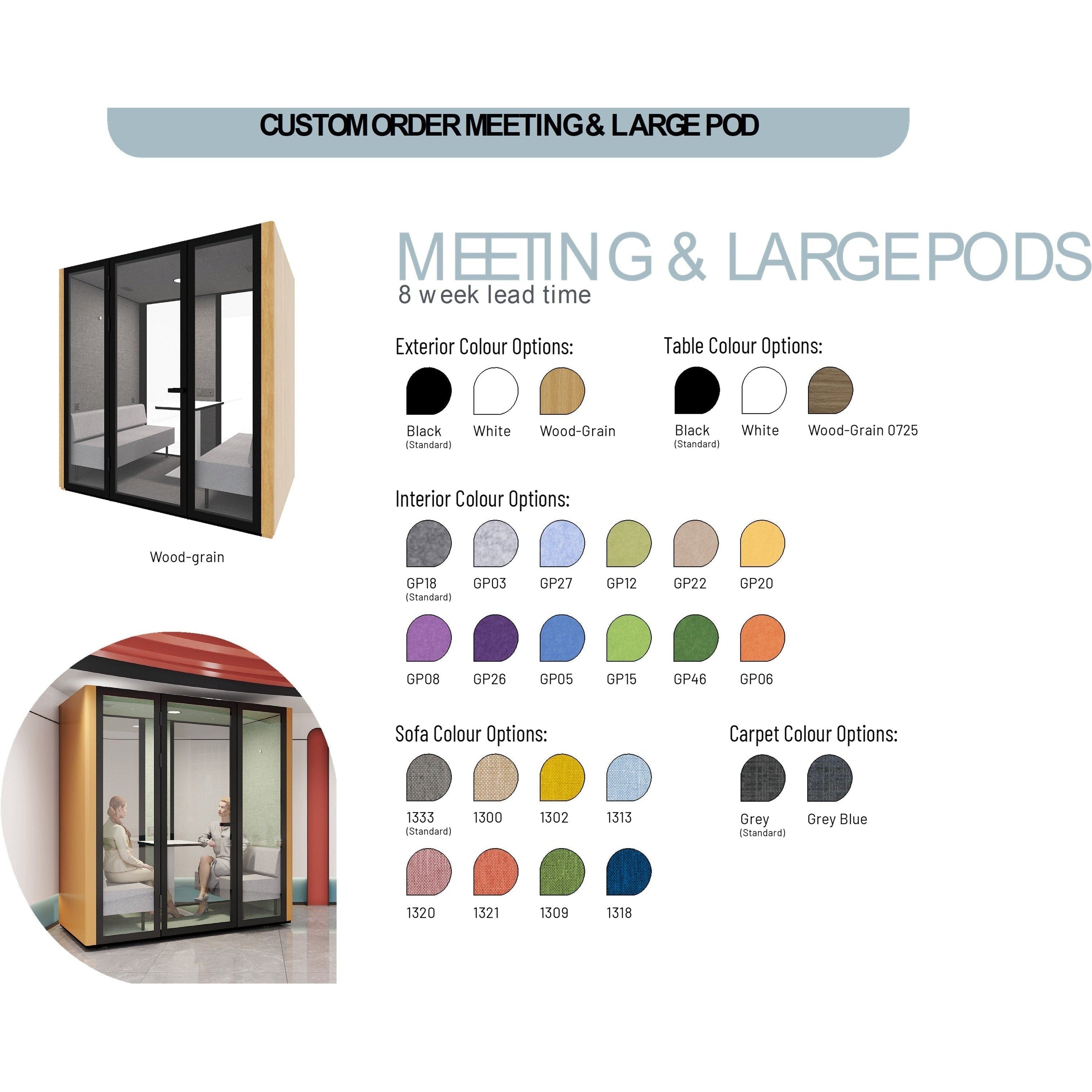 Phone Booth - B.Quiet™️ 4-6 Person Acoustic Meeting Pod - Custom