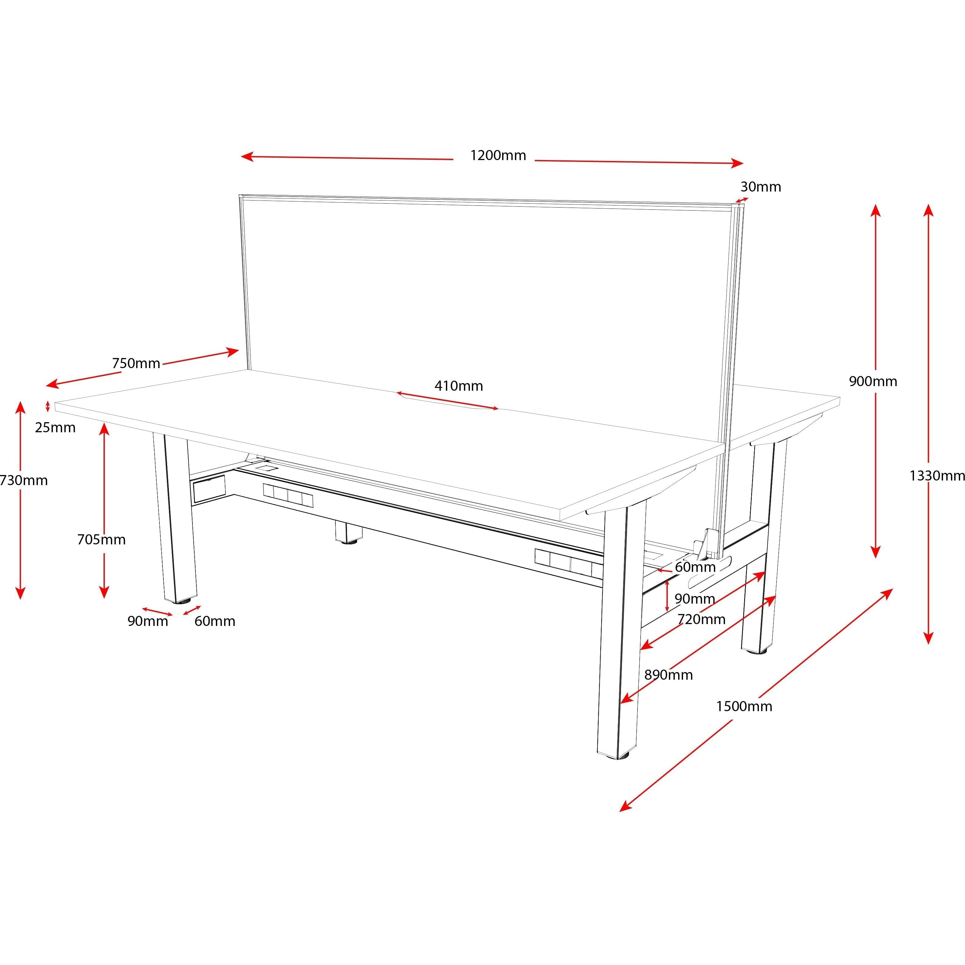 Boost Static Back to Back Workstation (Non-Adjustable)
