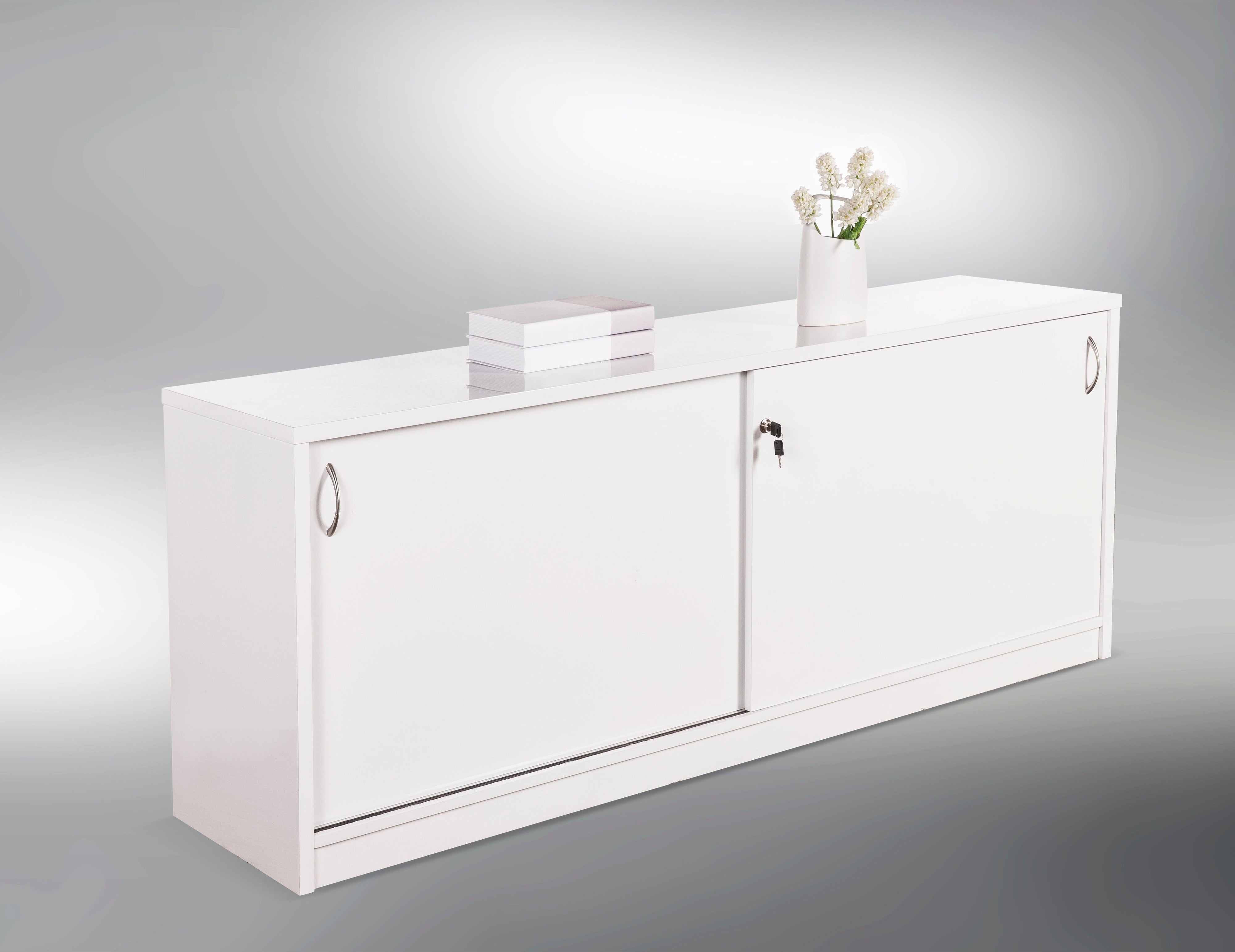 Glossy White Counter Buffet
