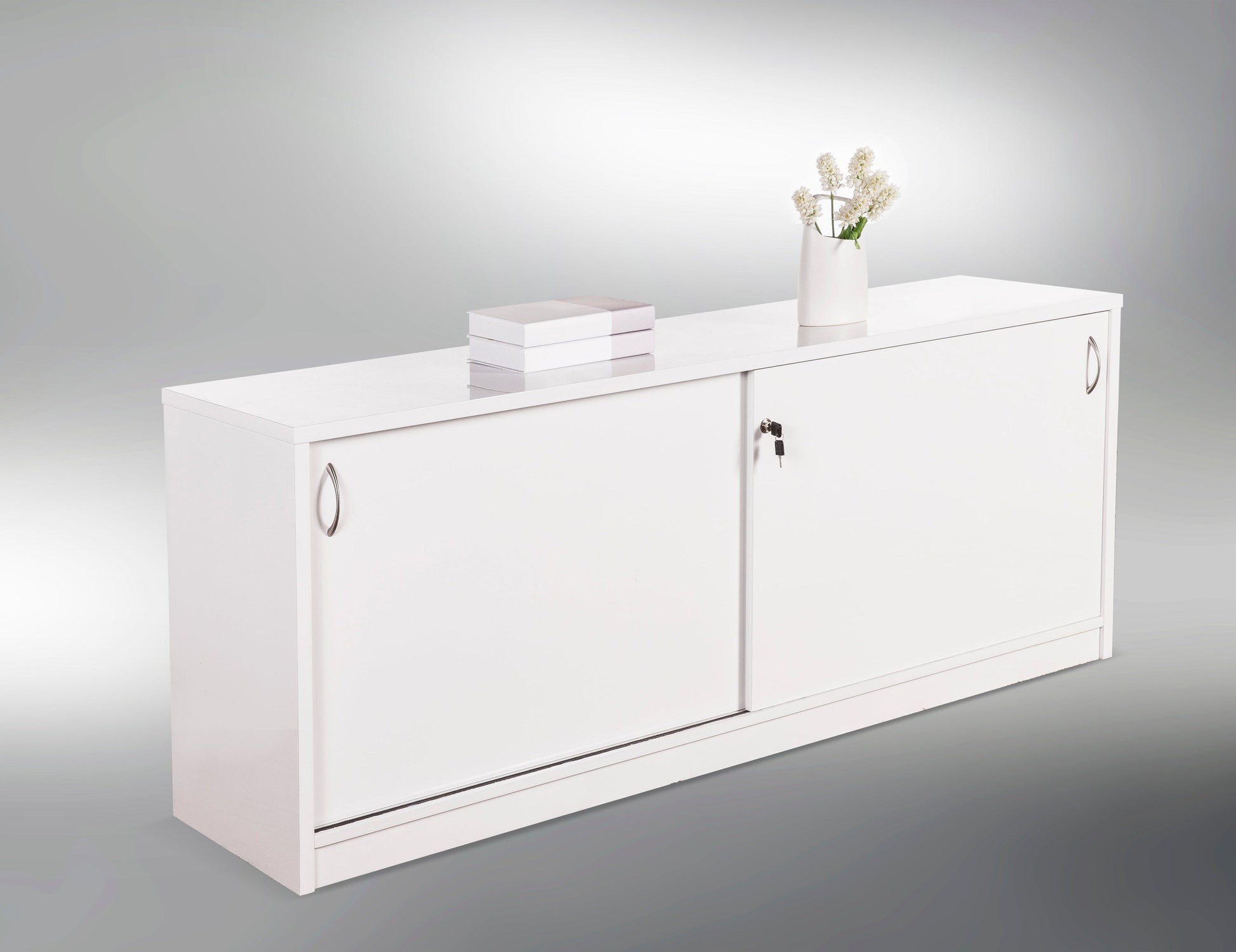 Glossy White Counter Buffet