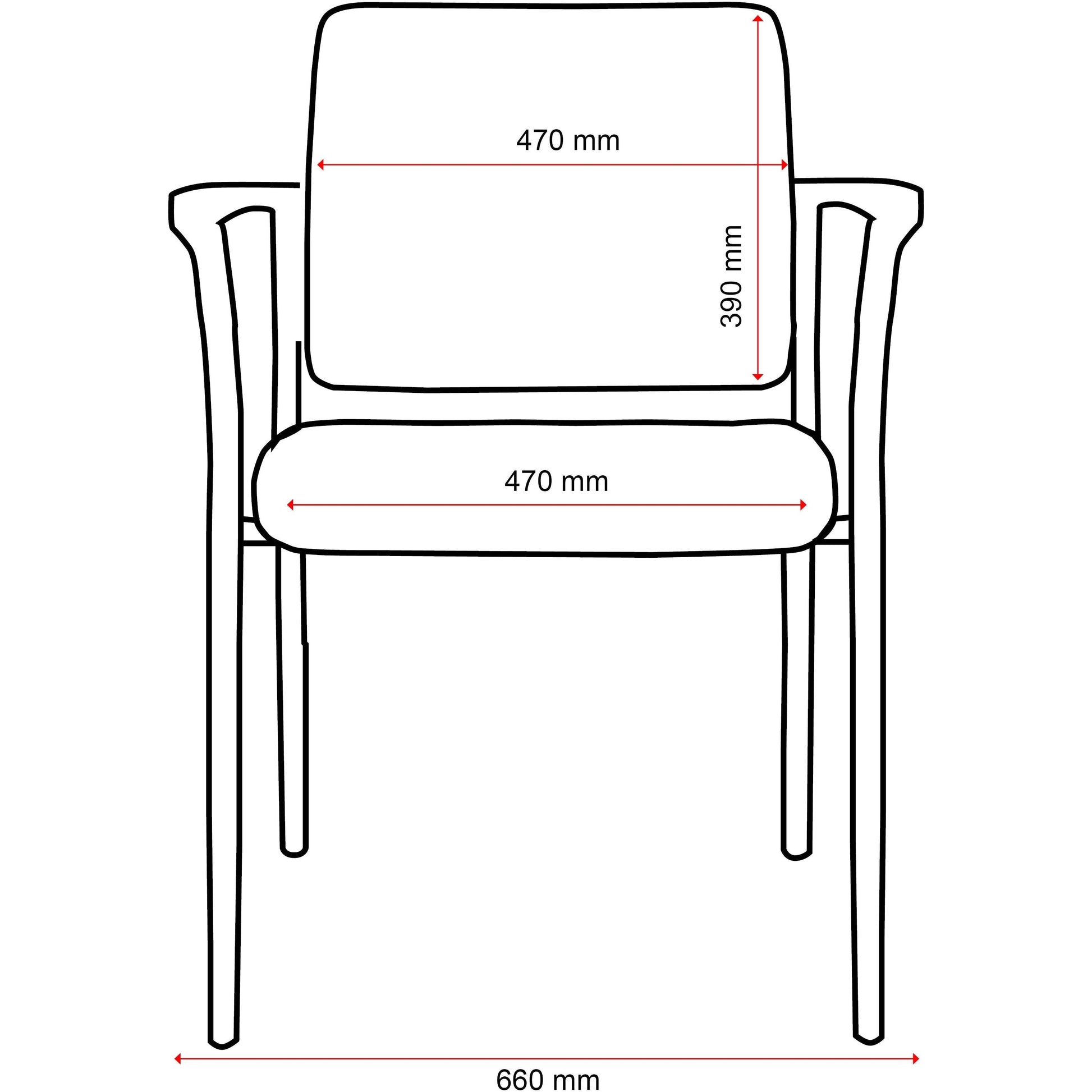 Buro Lindis - 4 Leg with Arms