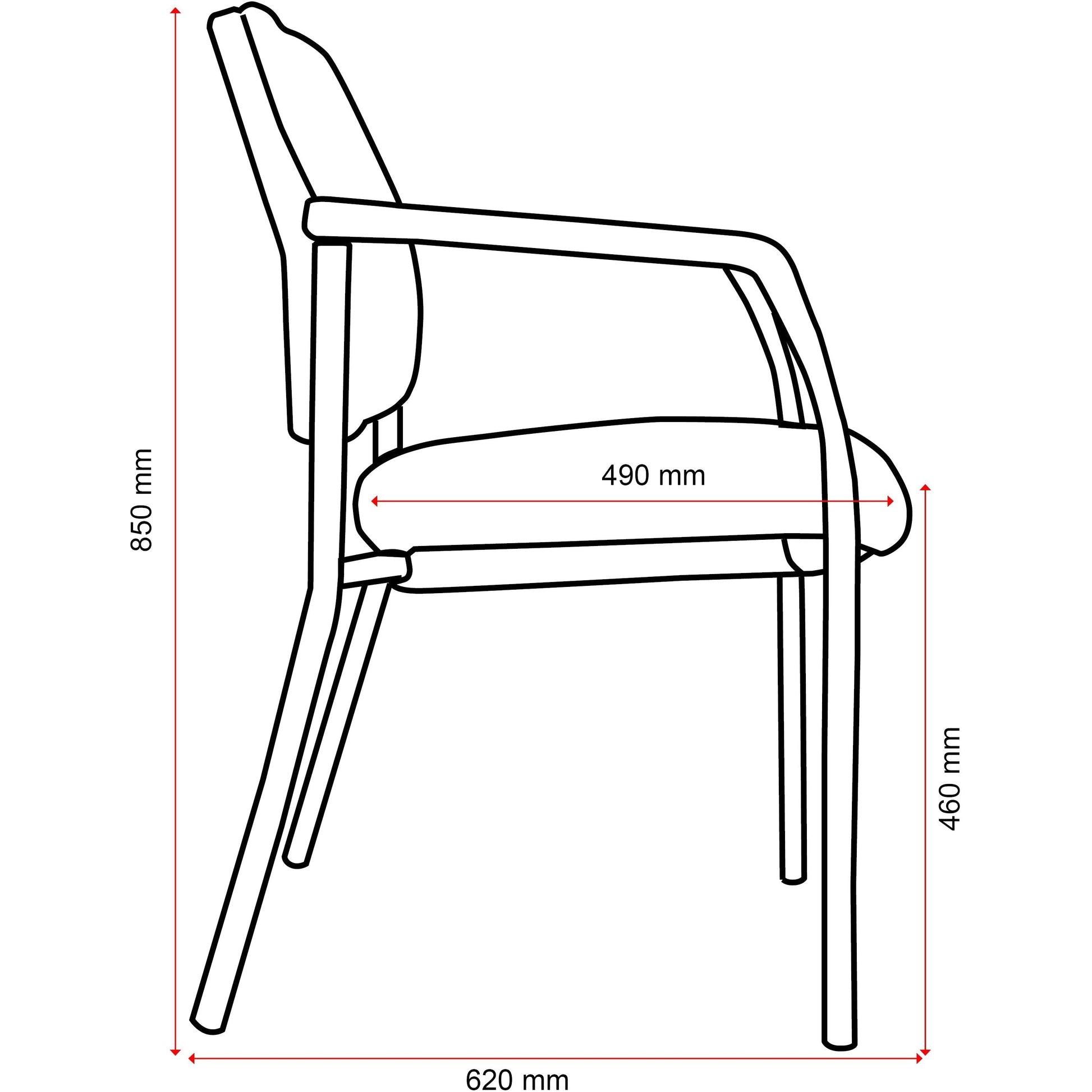 Buro Lindis - 4 Leg with Arms