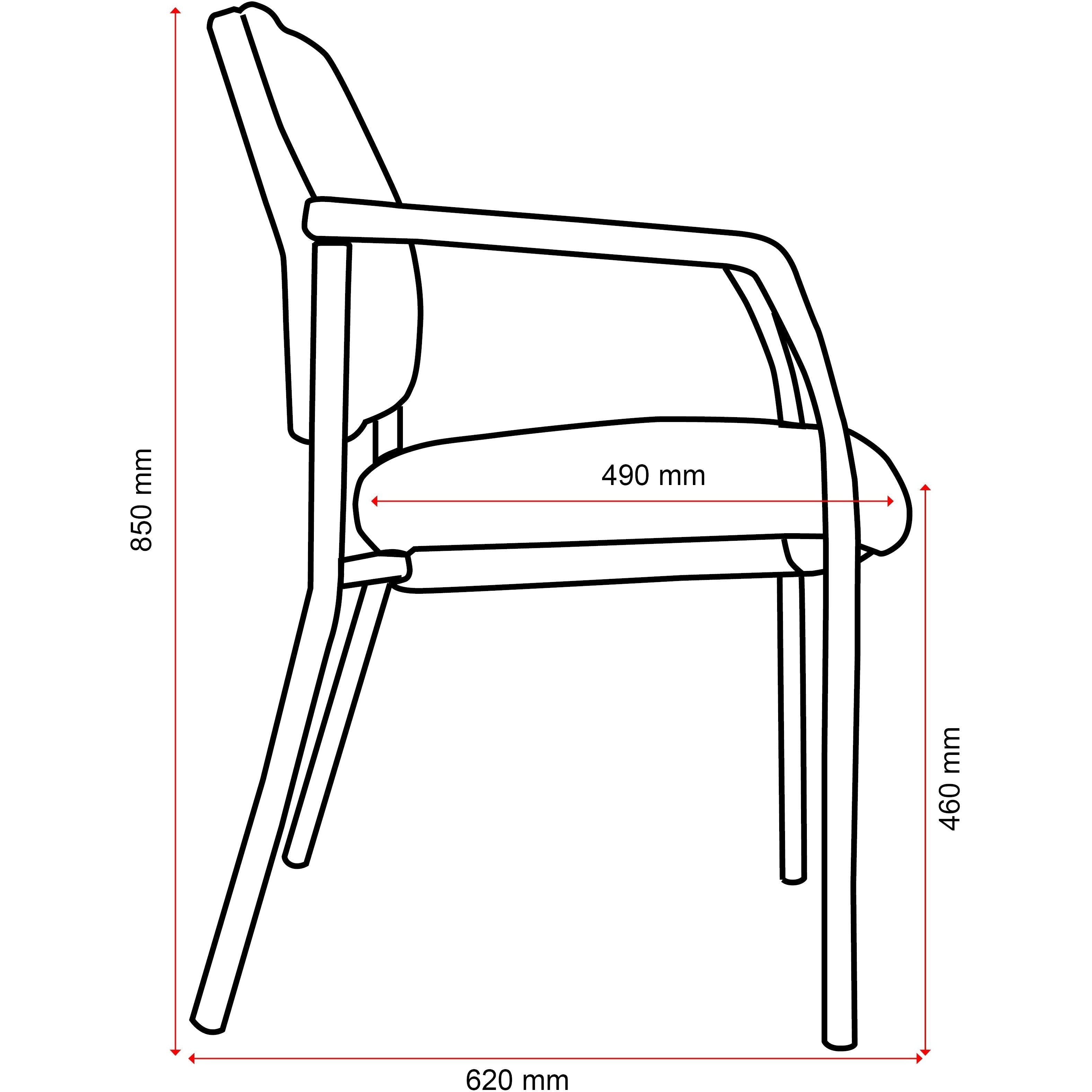 Buro Lindis - 4 Leg with Arms