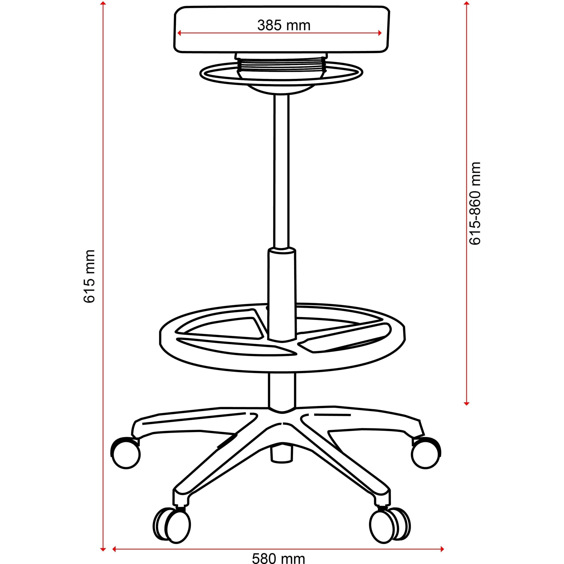 Buro Polo Drafting Stool