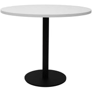 Round Flat Disc Base Table in Black Powder Coat Finish