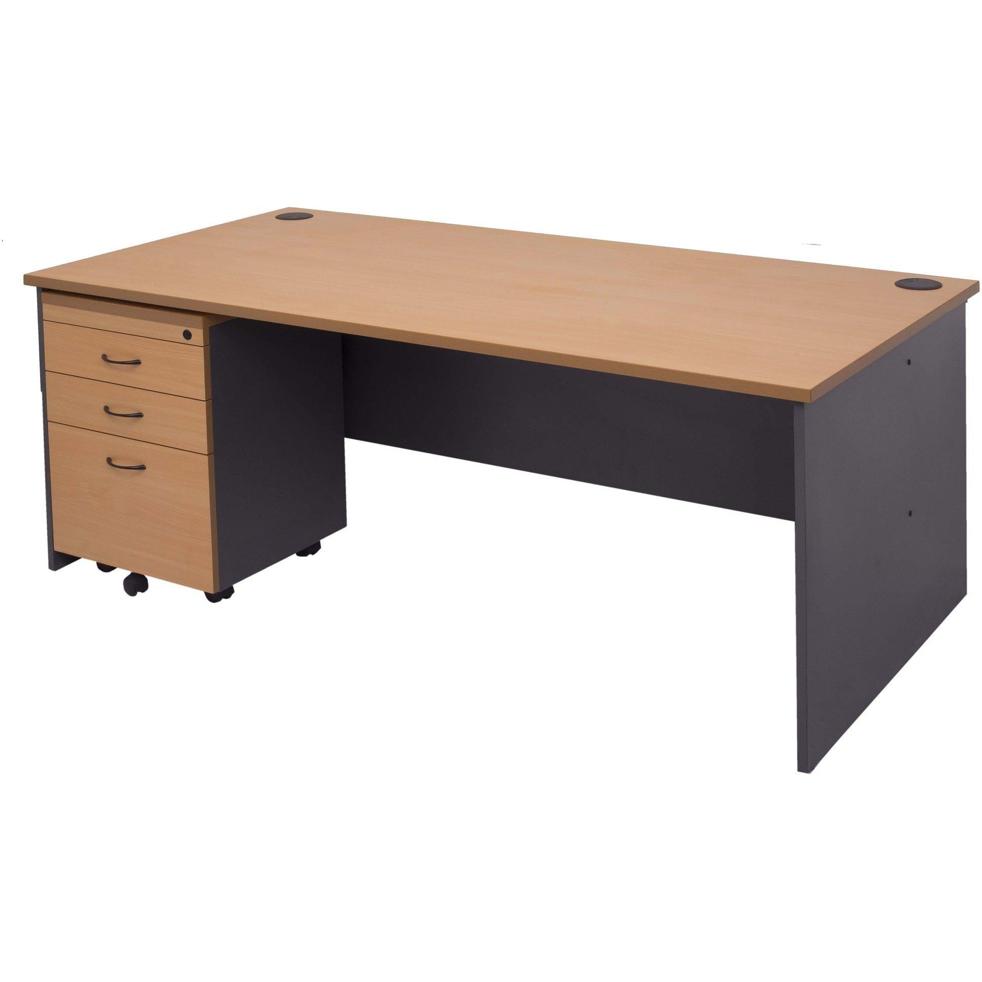 Rapid Worker Desk with Mobile Pedestal