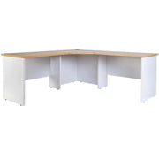 Logan Corner Workstation - Oak/White