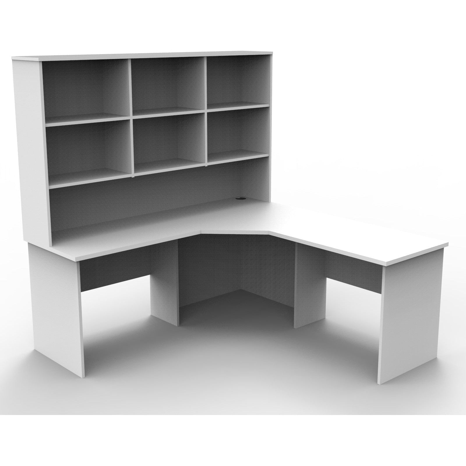 Rapid Worker Corner Workstation with Hutch