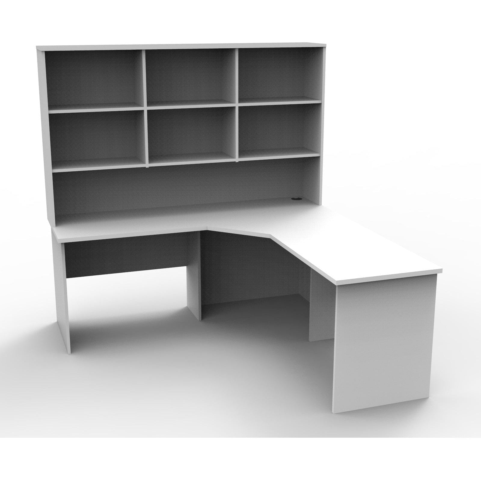 Rapid Worker Corner Workstation with Hutch