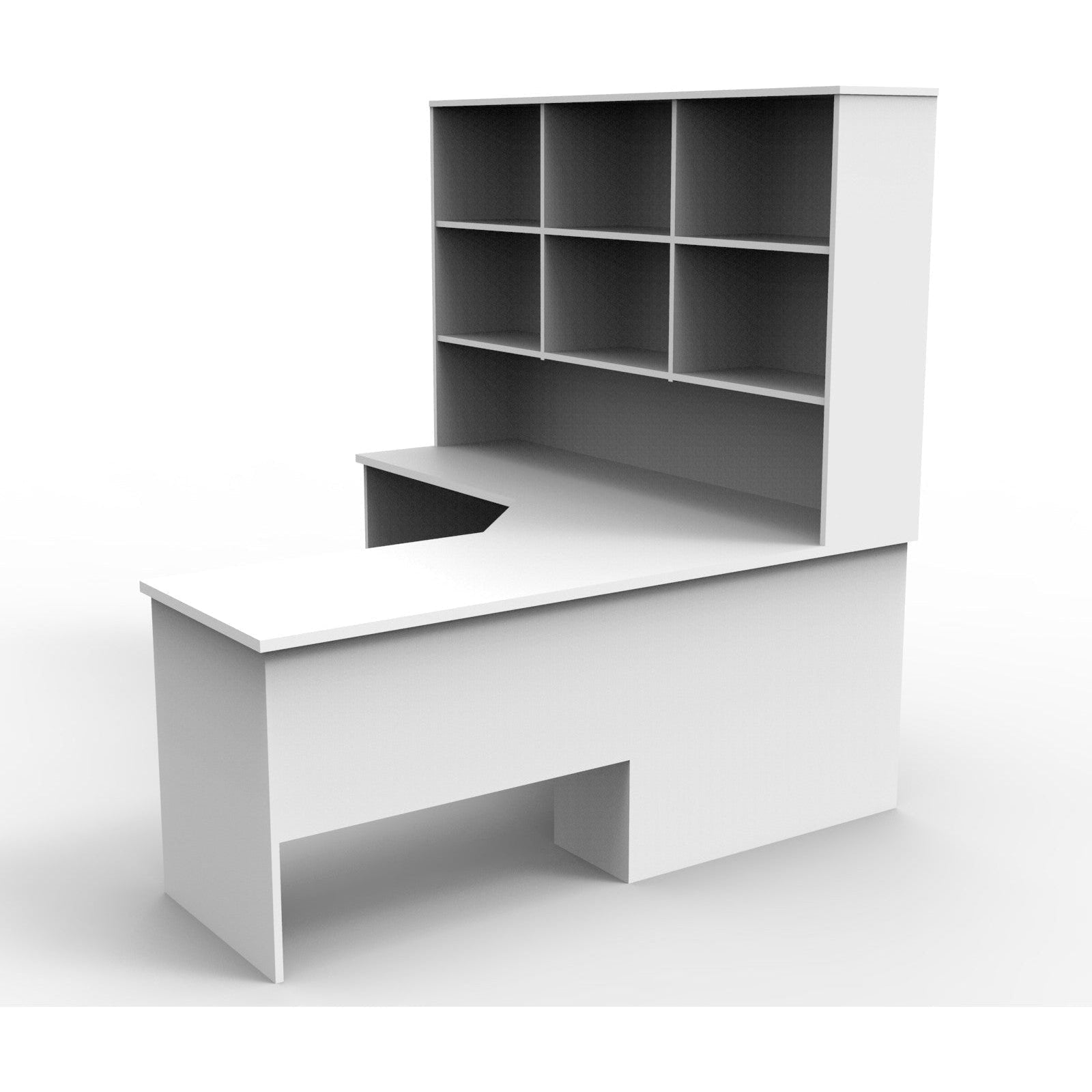 Rapid Worker Corner Workstation with Hutch