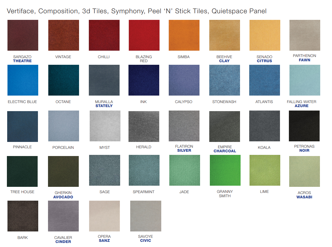 Unframed Wrapped Pinboard - Autex Vertiface Fabric