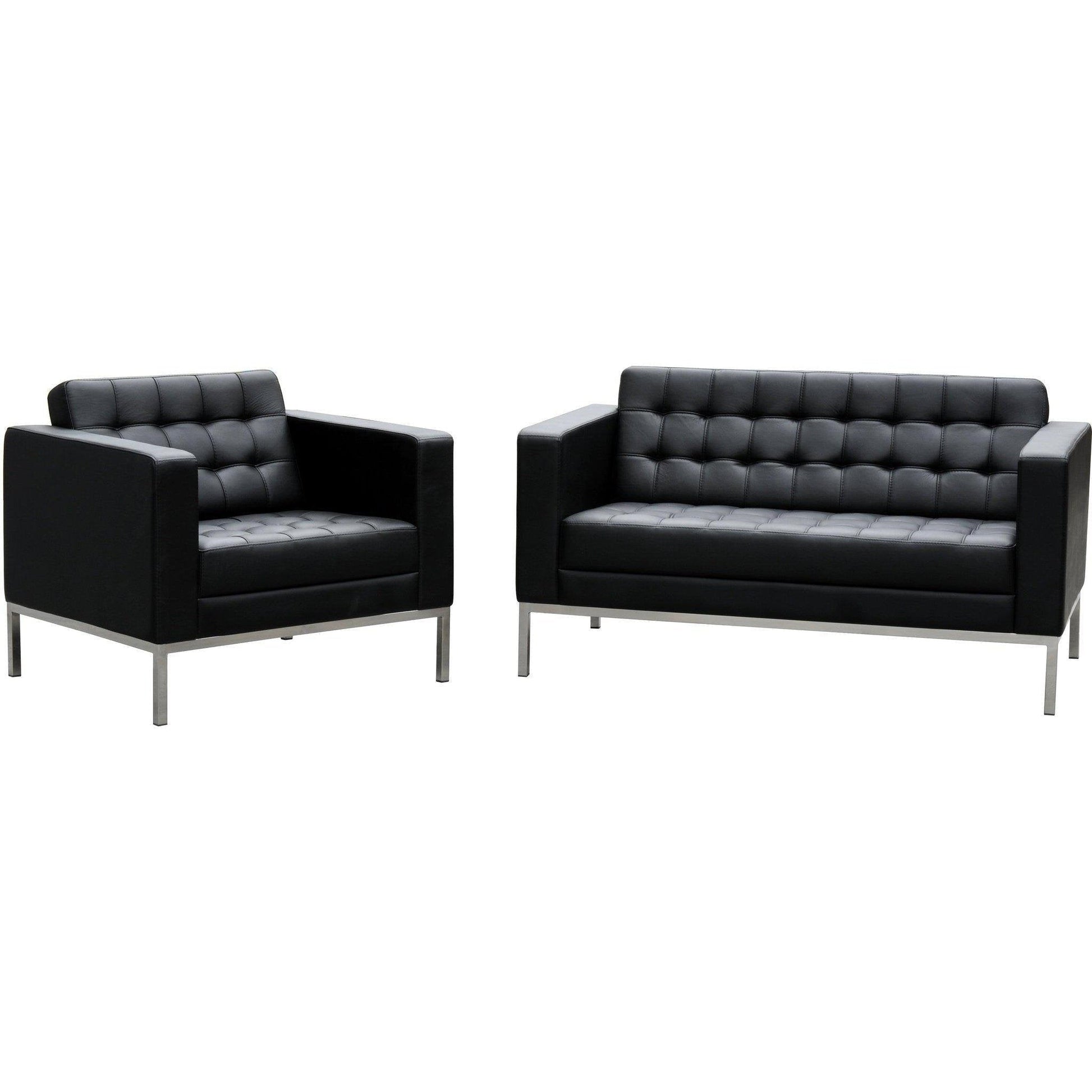 Como 2 Seater Leather Lounge