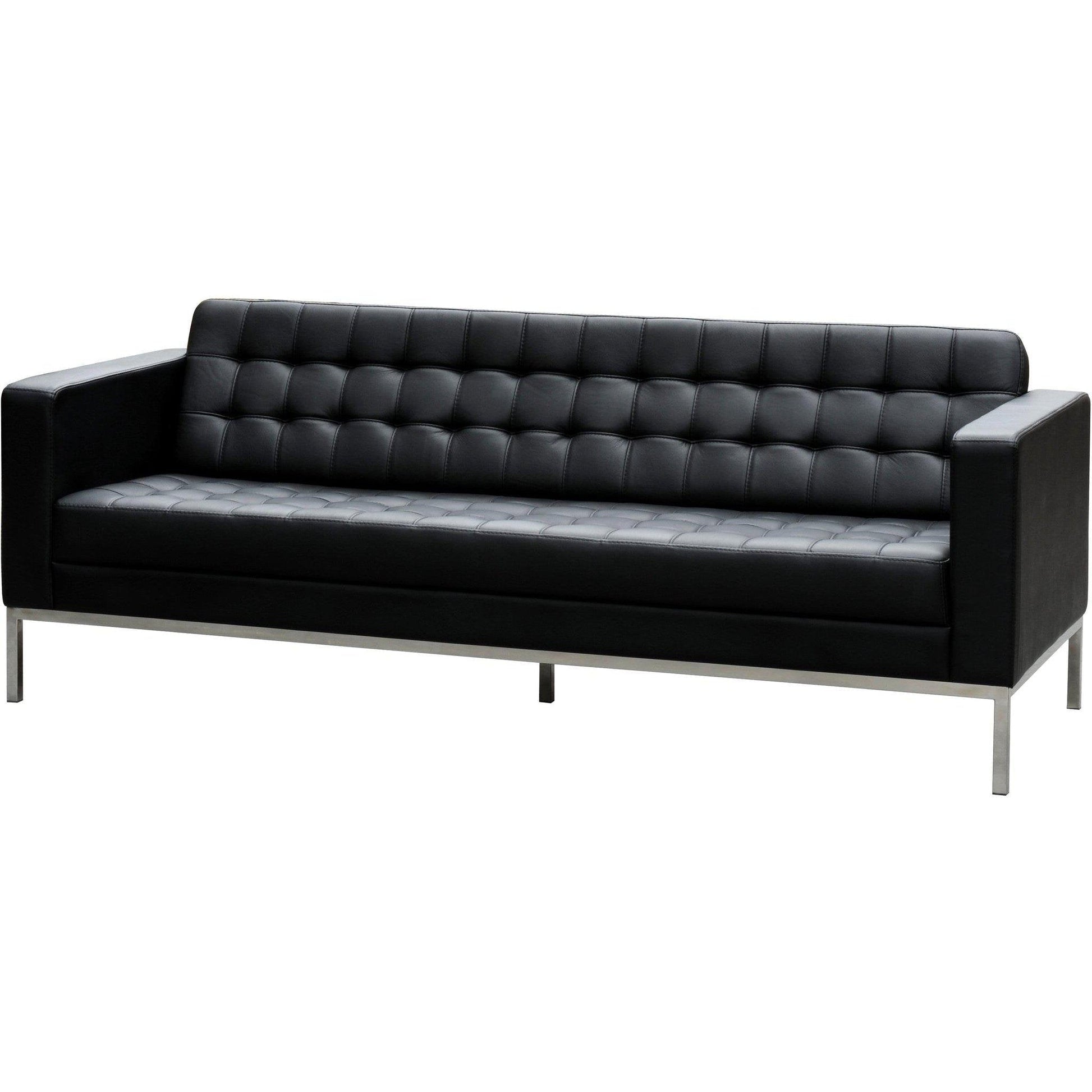 Como 3 Seater Leather Lounge