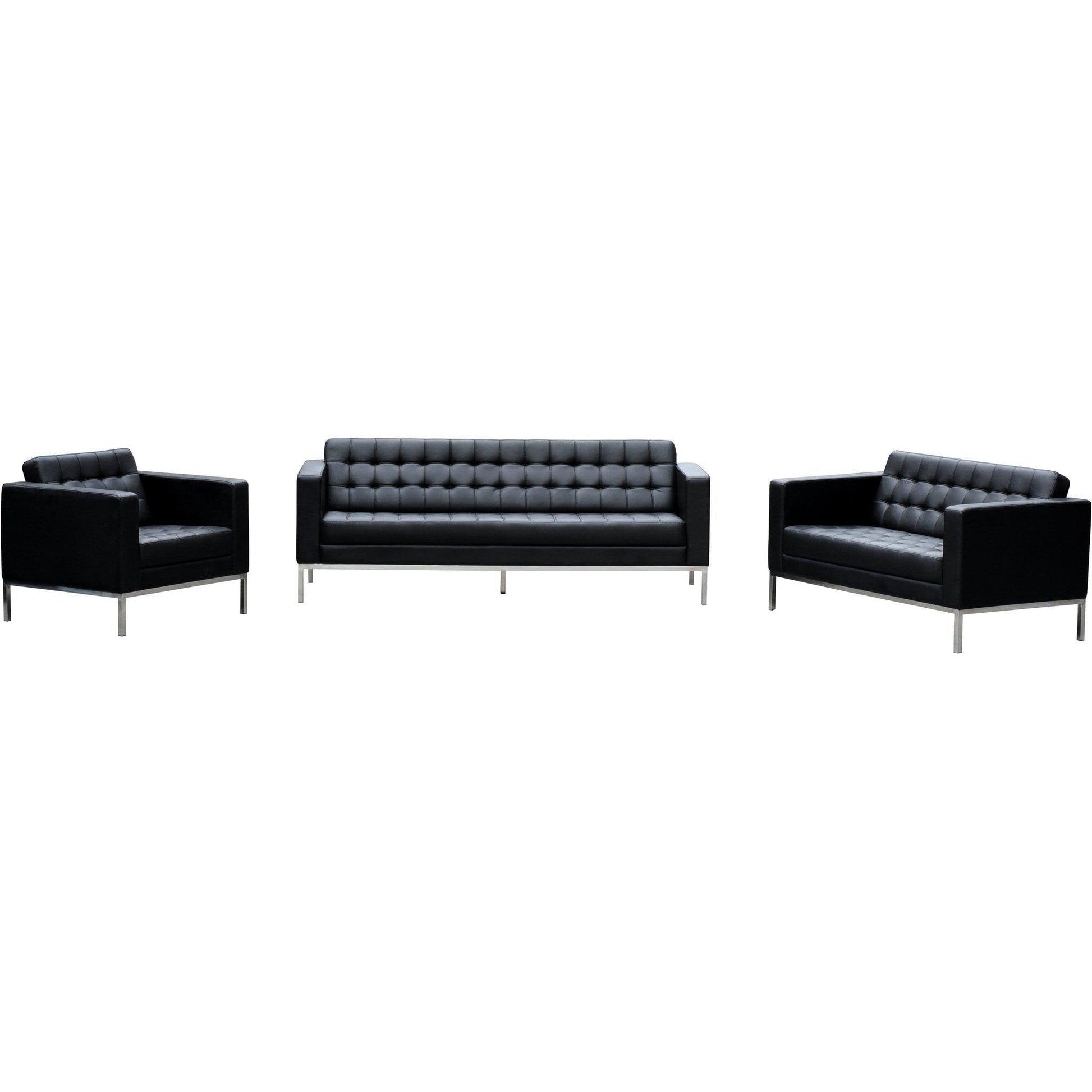 Como 3 Seater Leather Lounge