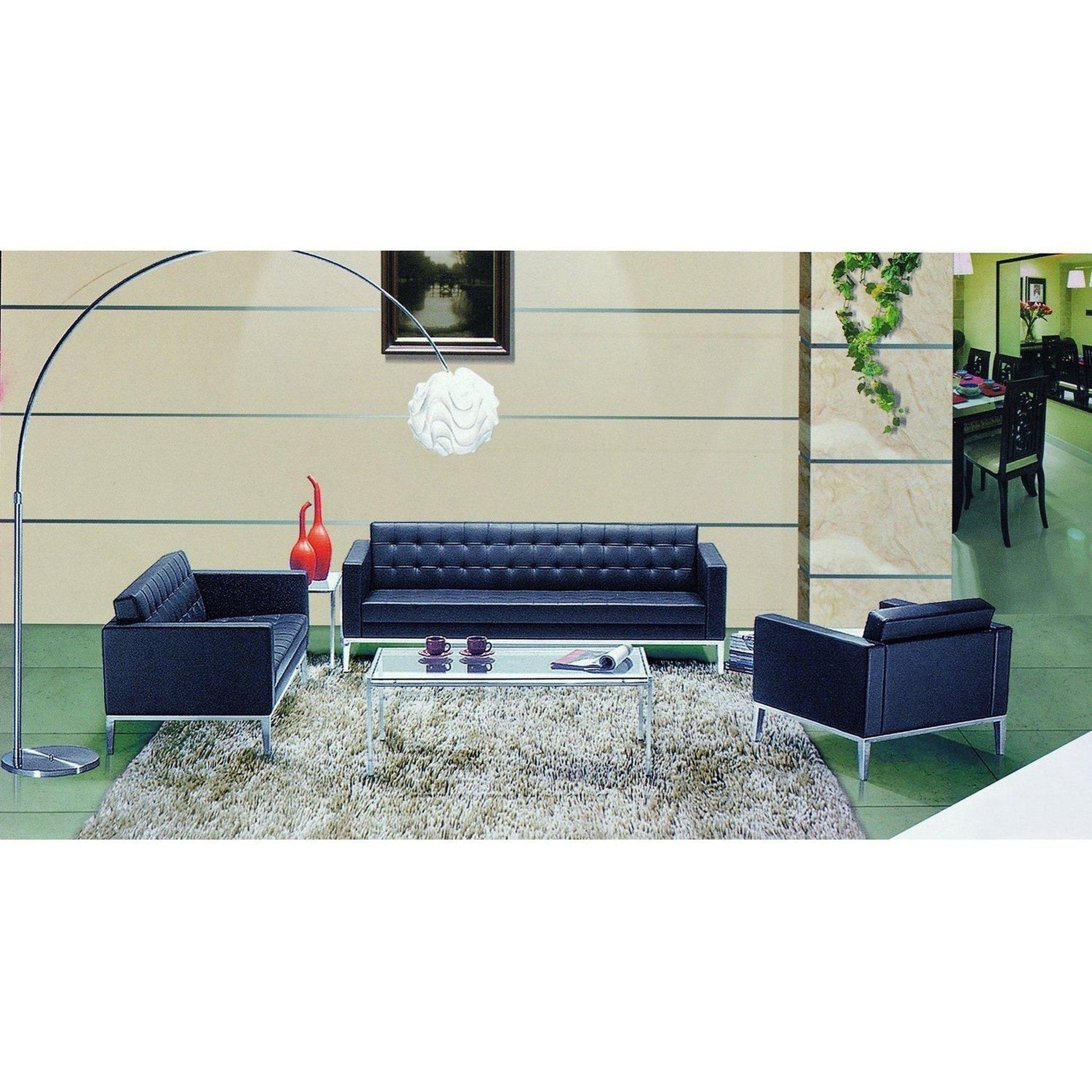 Como Single Leather Lounge