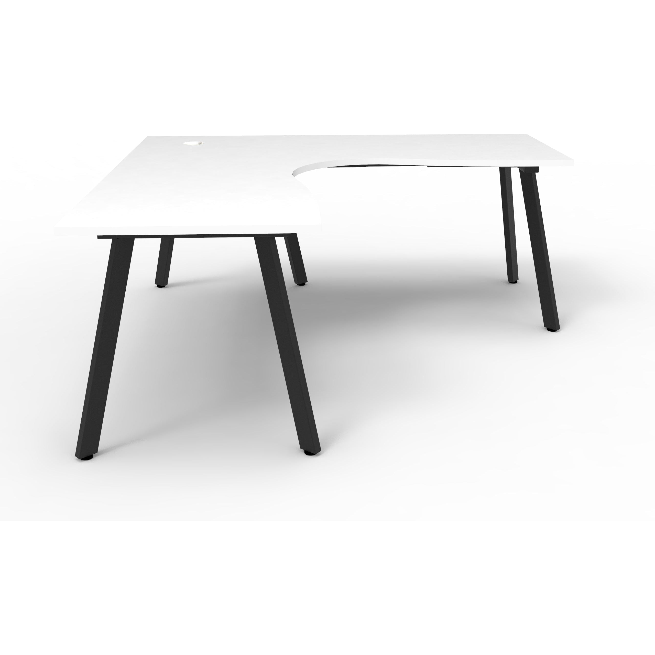 Eternity Leg Corner Workstation - 1 Person - White