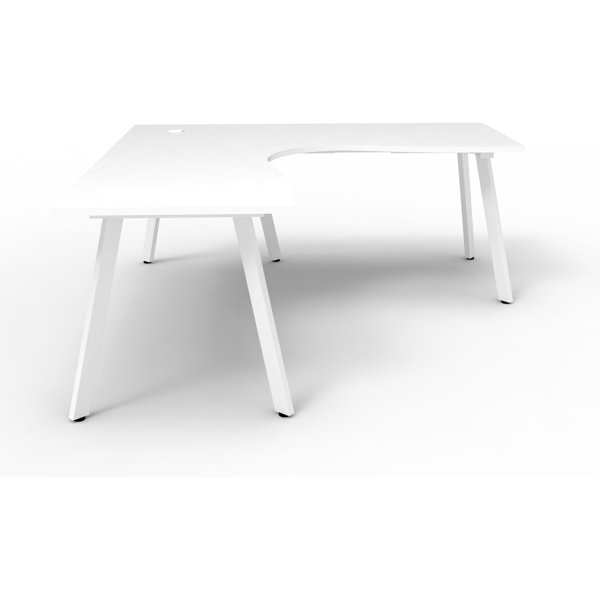 Eternity Leg Corner Workstation - 1 Person - White