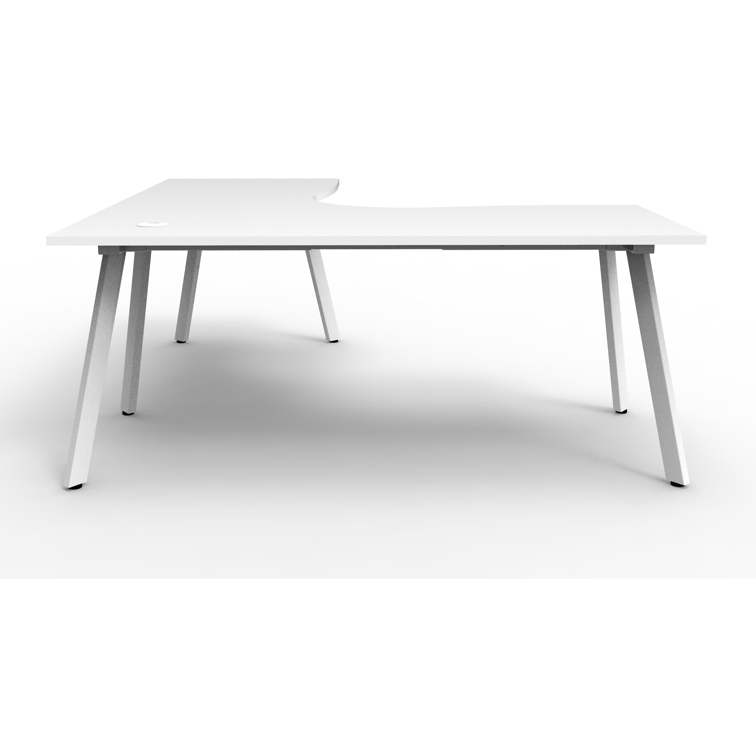 Eternity Leg Corner Workstation - 1 Person - White