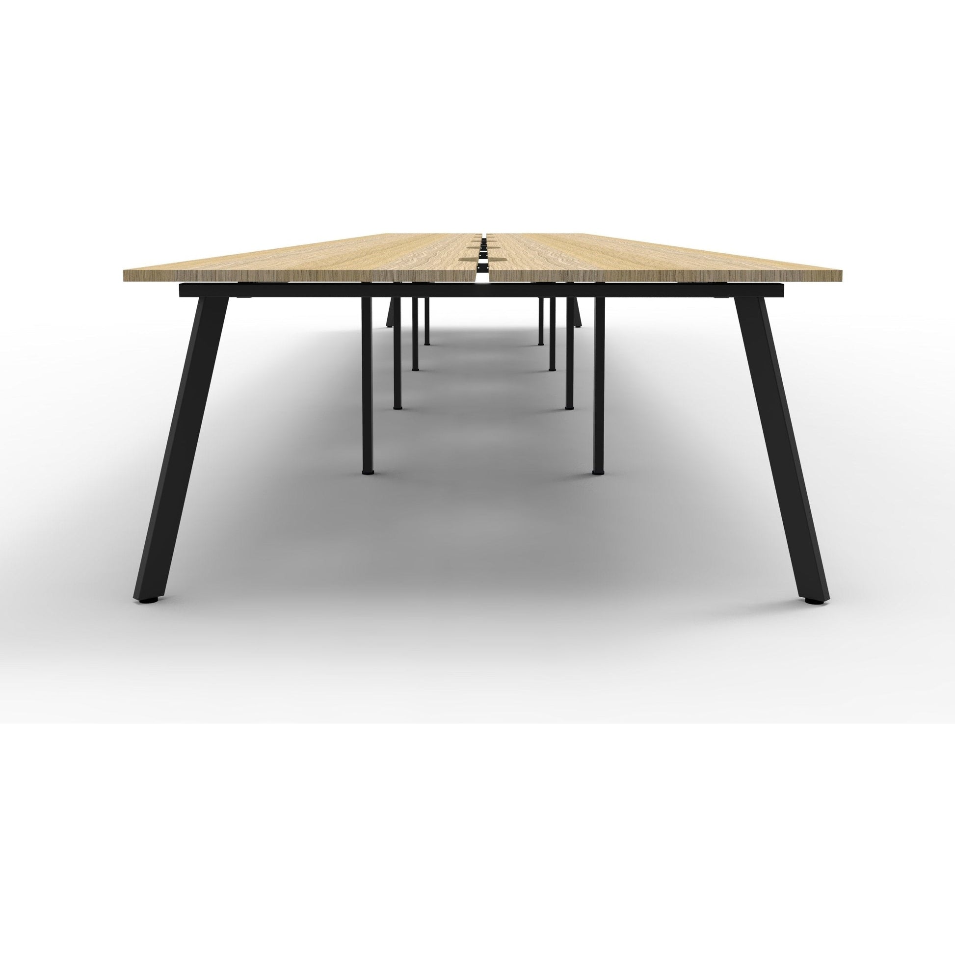 Eternity 10 Person Double Sided Workstation - Oak