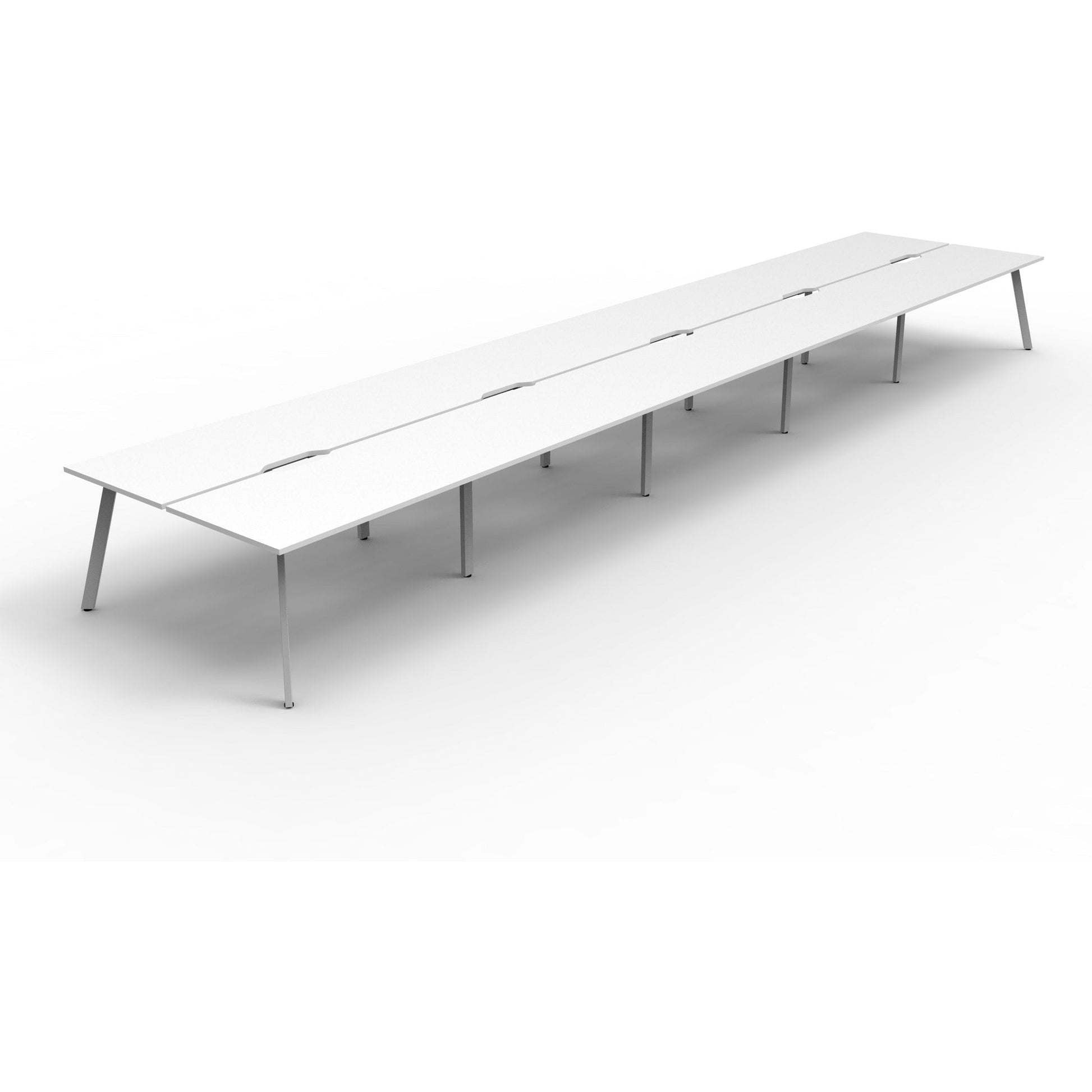 Eternity 10 Person Double Sided Workstation - White
