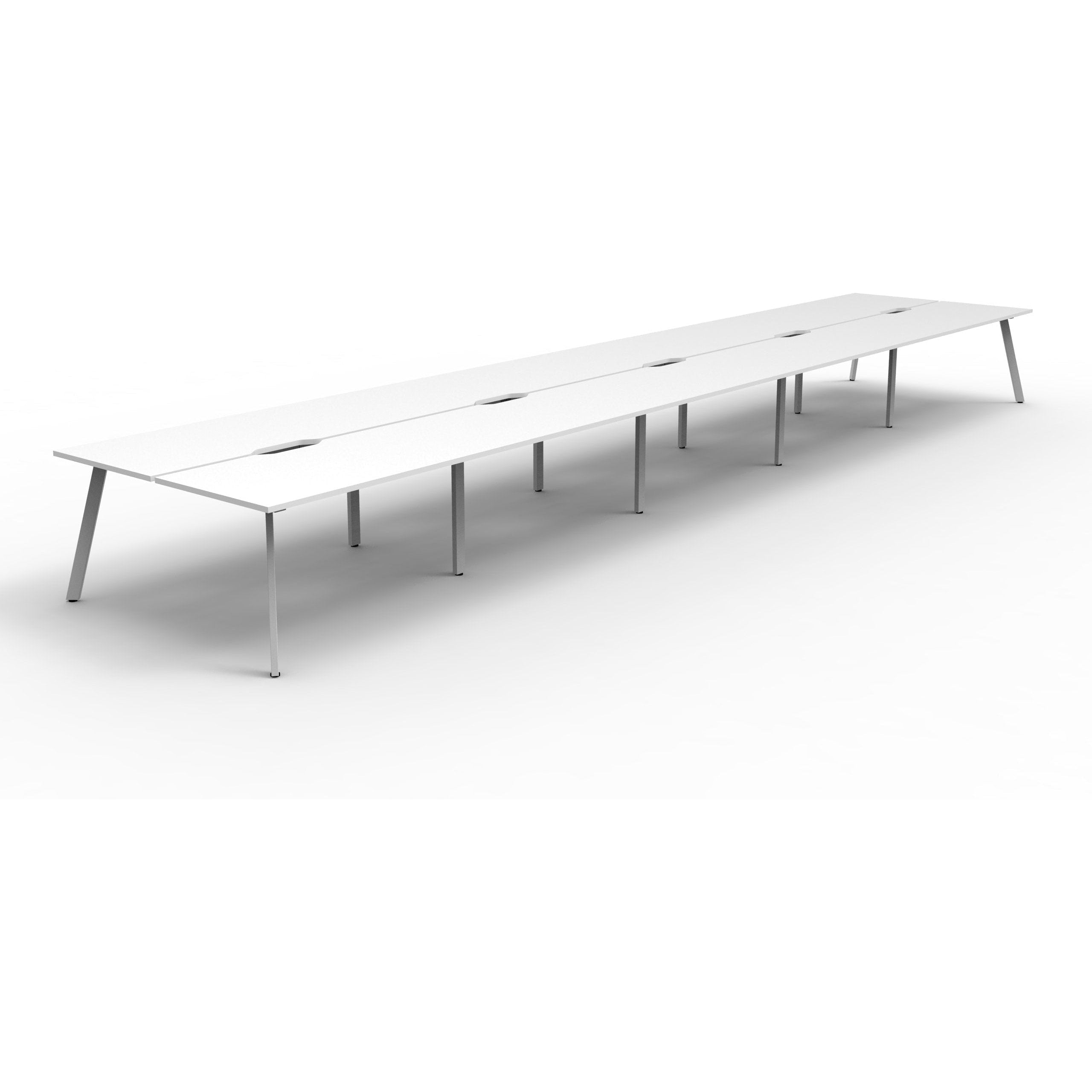 Eternity 10 Person Double Sided Workstation - White