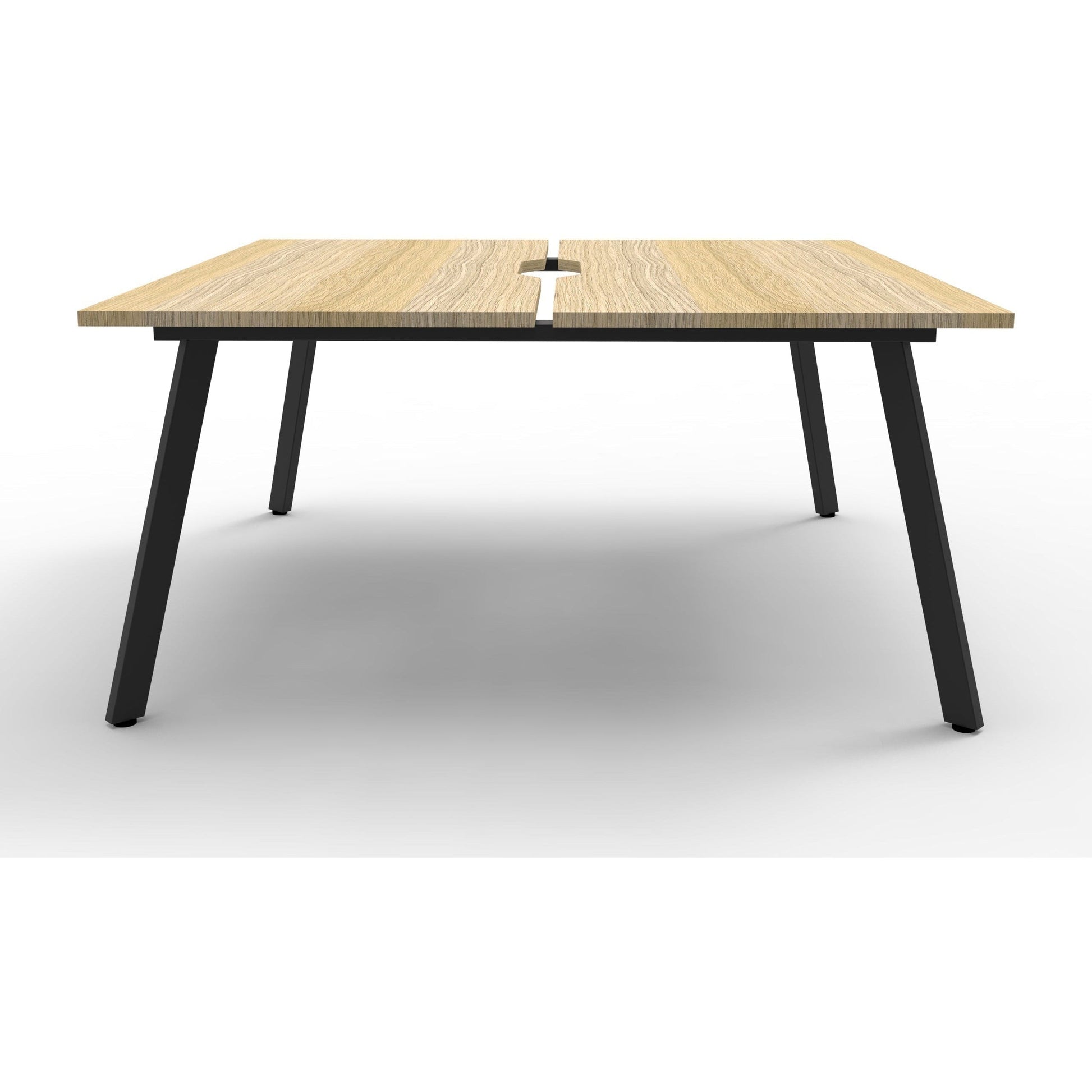 Eternity 2 Person Double Sided Workstation - Oak