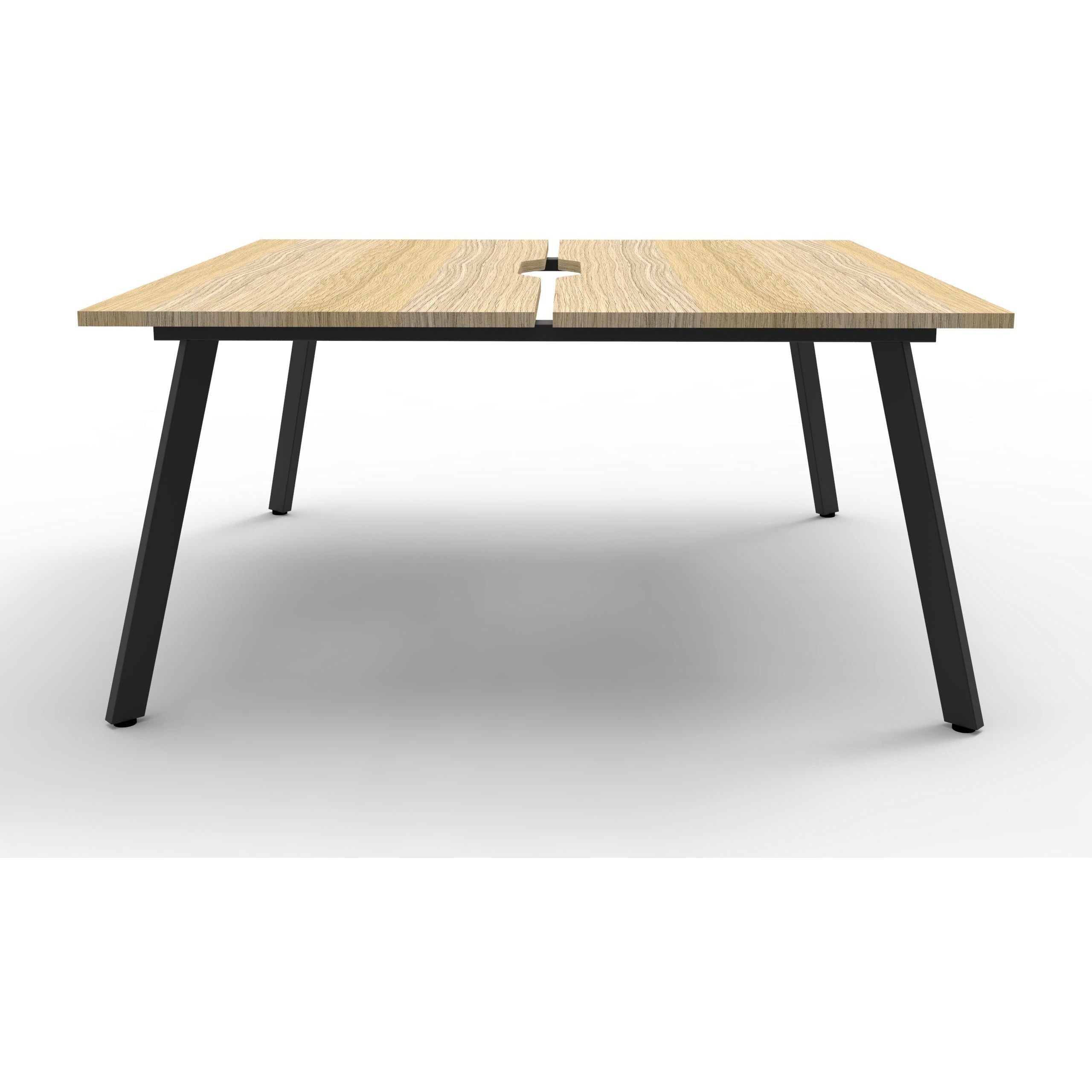 Eternity 2 Person Double Sided Workstation - Oak