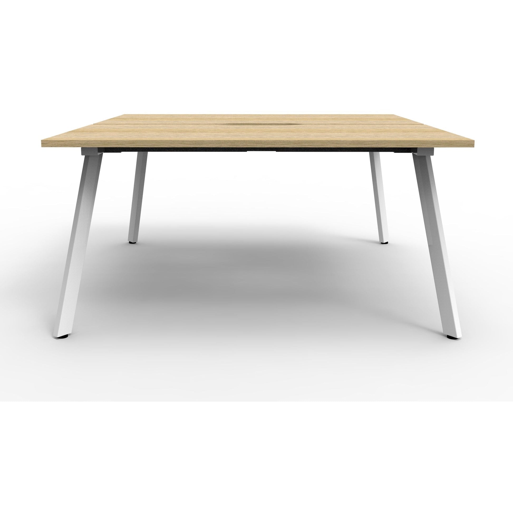 Eternity 2 Person Double Sided Workstation - Oak