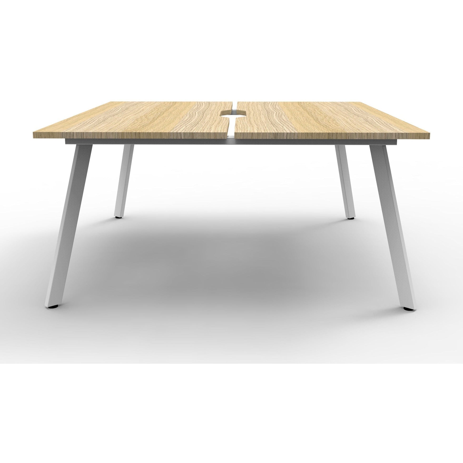 Eternity 2 Person Double Sided Workstation - Oak