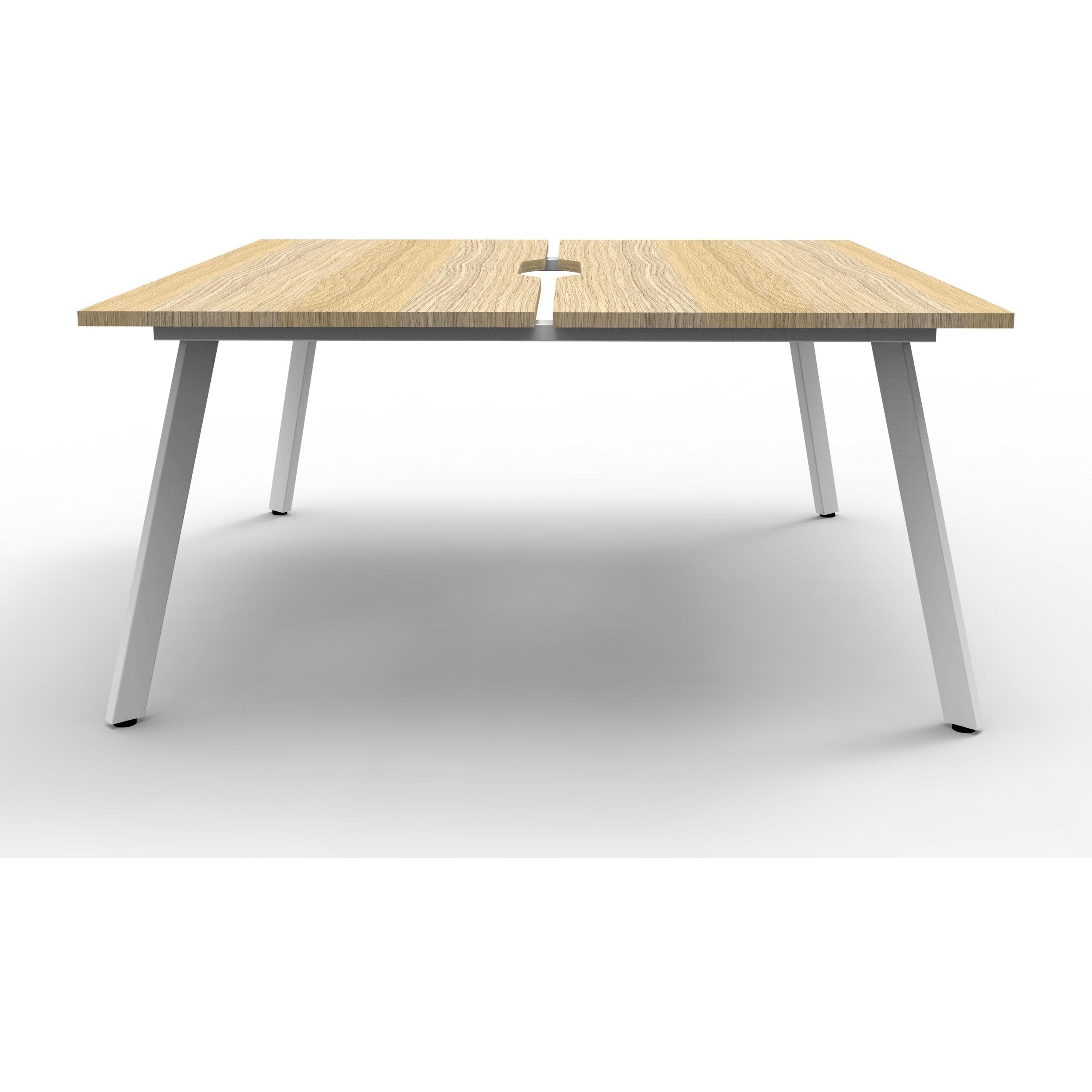 Eternity 2 Person Double Sided Workstation - Oak