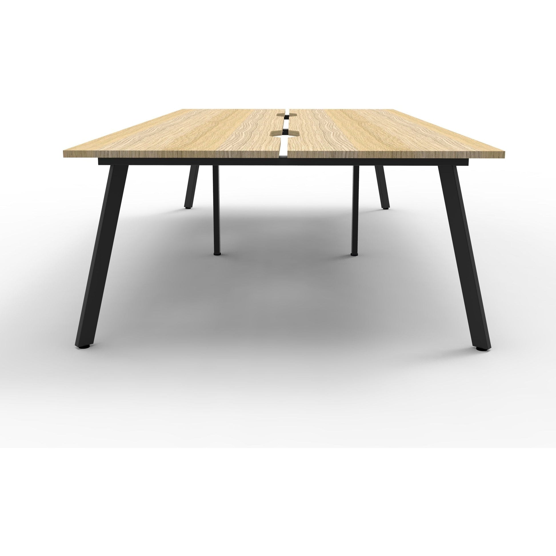 Eternity 4 Person Double Sided Workstation - Oak