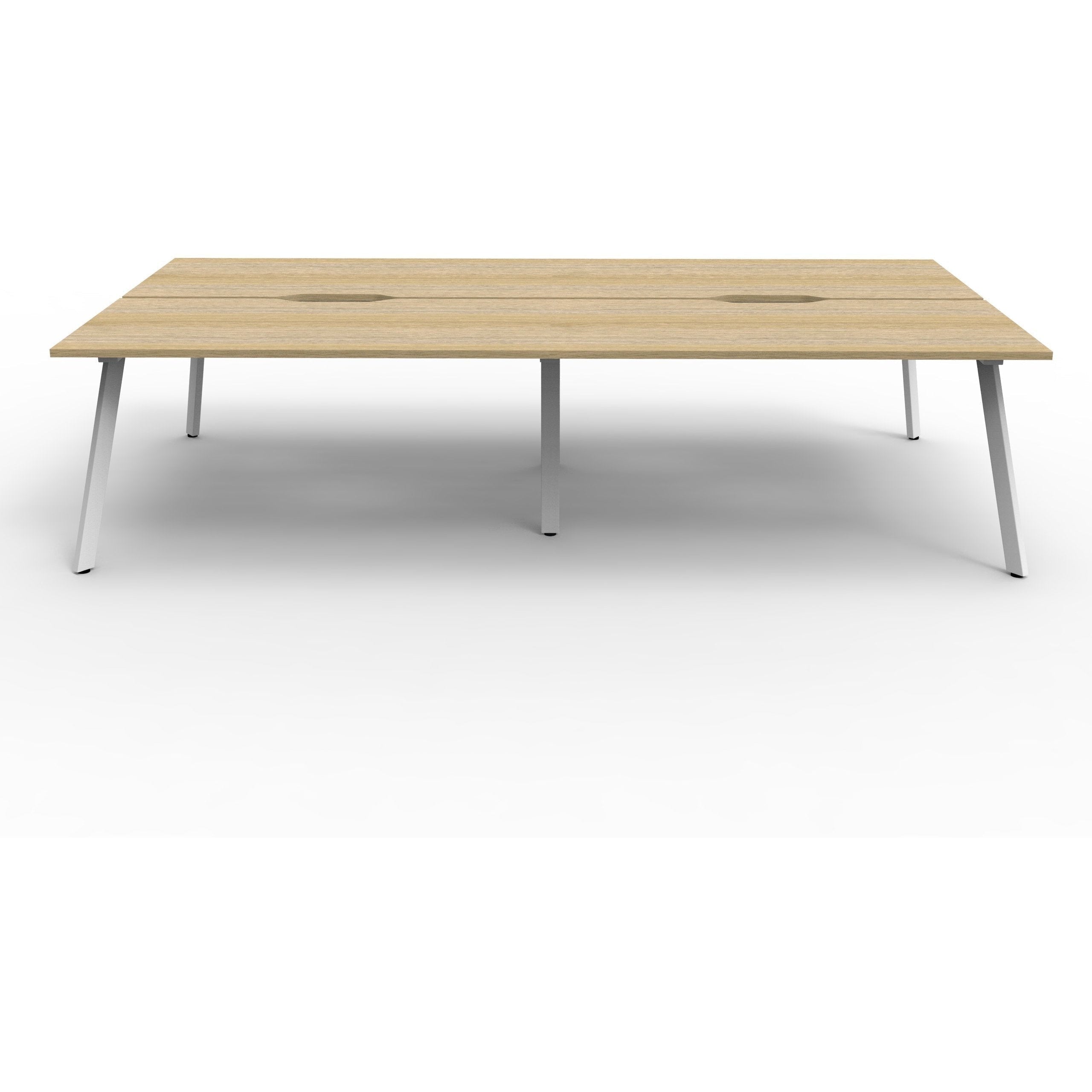 Eternity 4 Person Double Sided Workstation - Oak