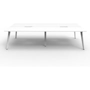 Eternity 4 Person Double Sided Workstation - White