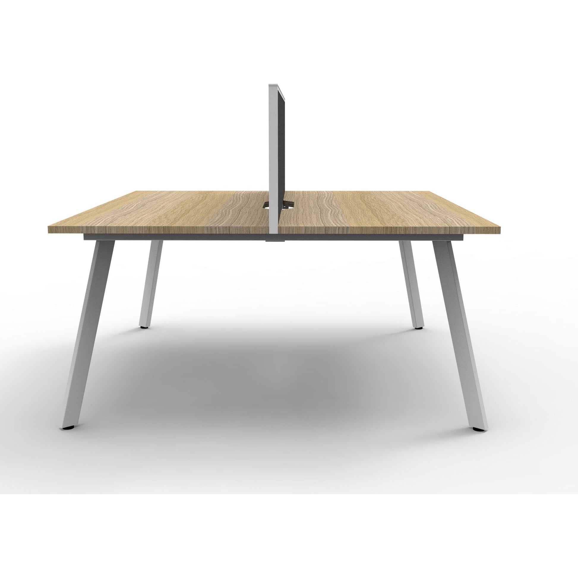 Eternity 2 Person Double Sided Workstation with Screen - Oak
