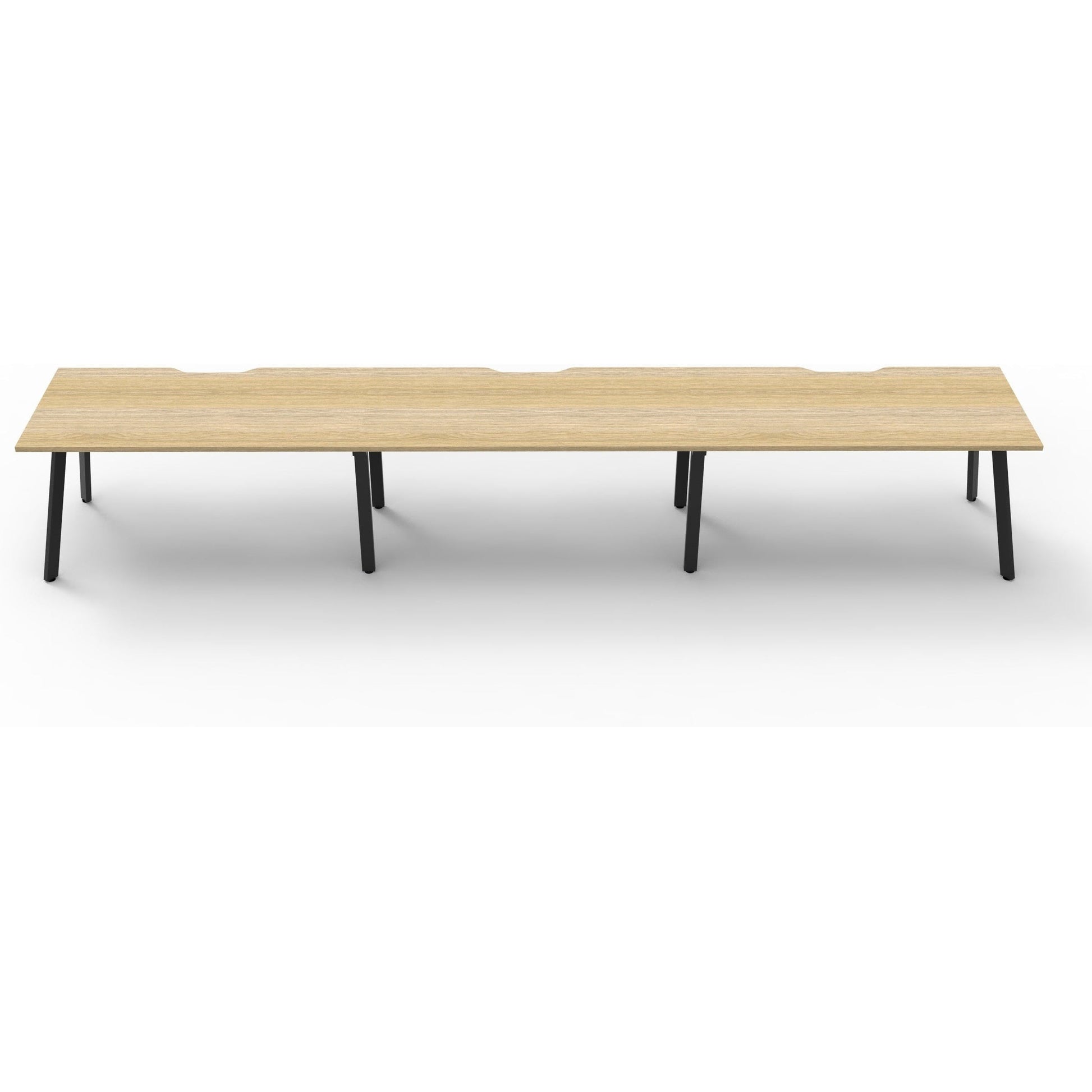 Eternity 3 Person Single Sided Workstation - Oak