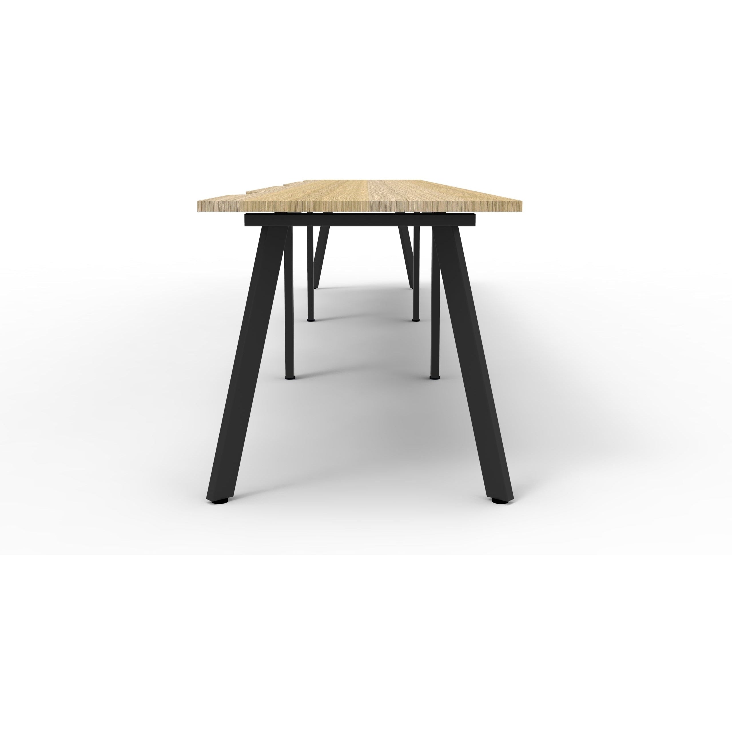 Eternity 3 Person Single Sided Workstation - Oak