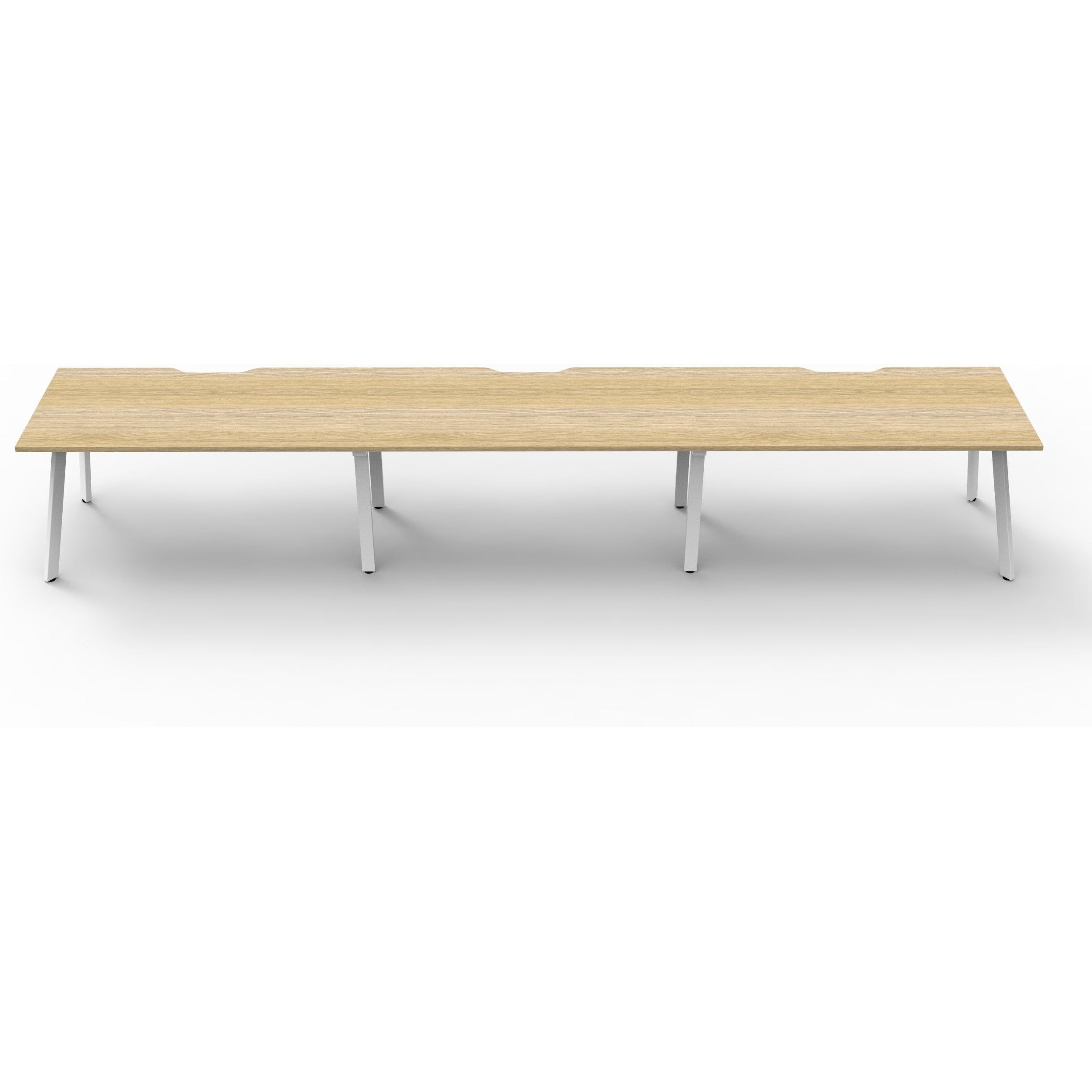 Eternity 3 Person Single Sided Workstation - Oak