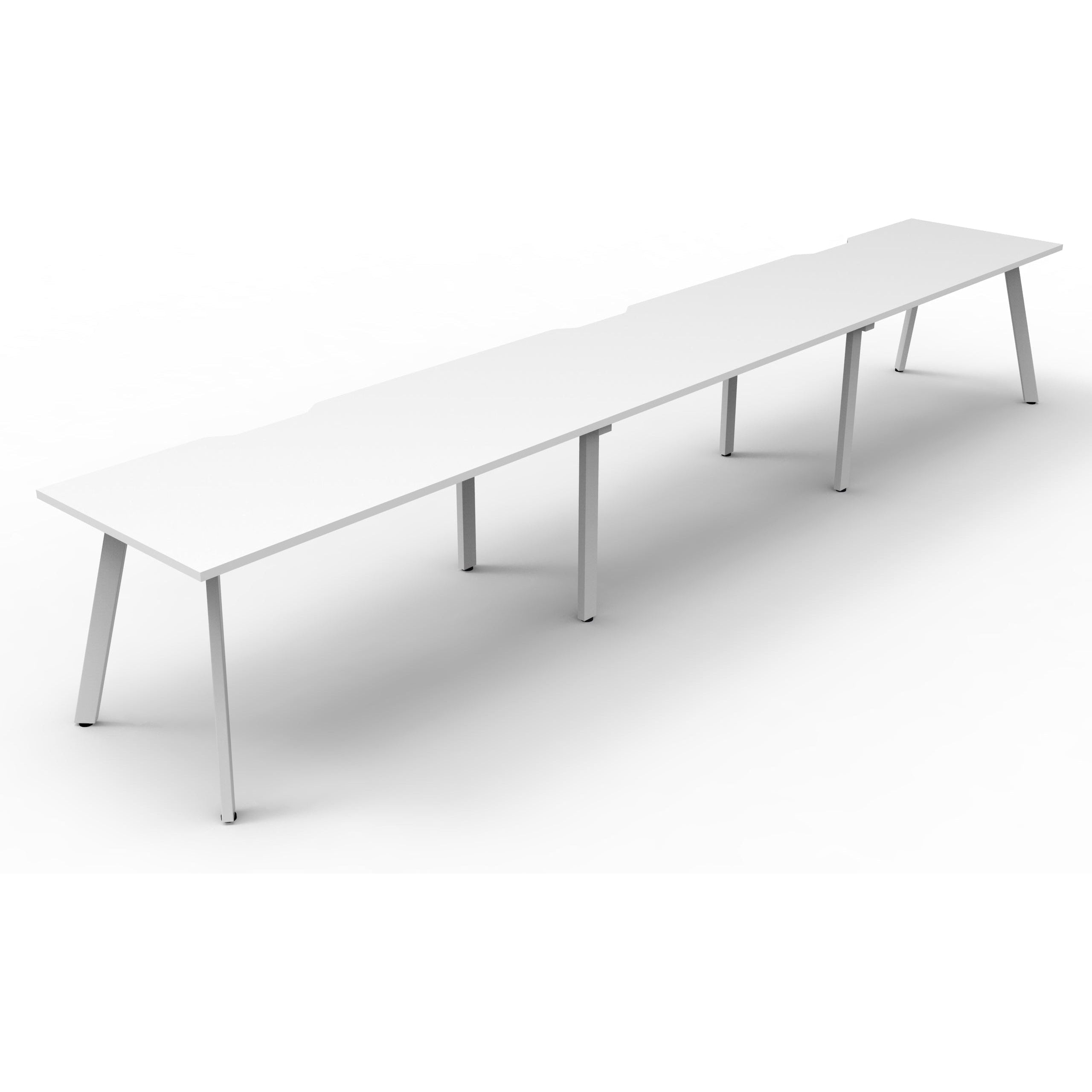 Eternity 3 Person Single Sided Workstation - White