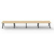 Eternity 4 Person Single Sided Workstation - Oak