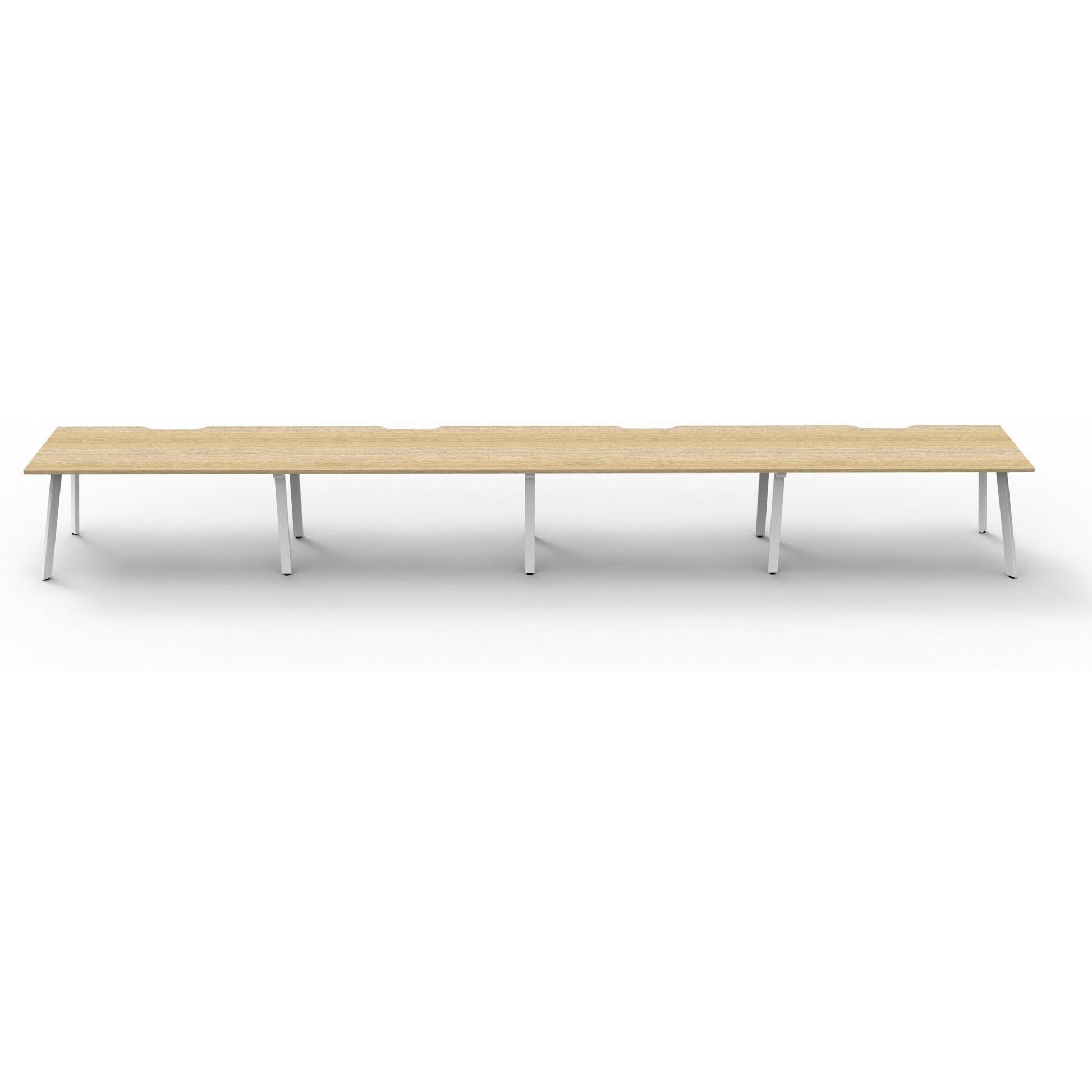 Eternity 4 Person Single Sided Workstation - Oak