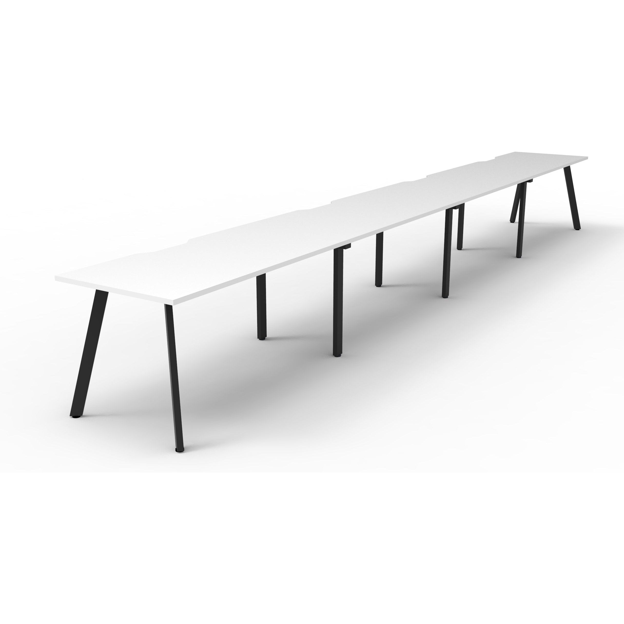 Eternity 4 Person Single Sided Workstation - White