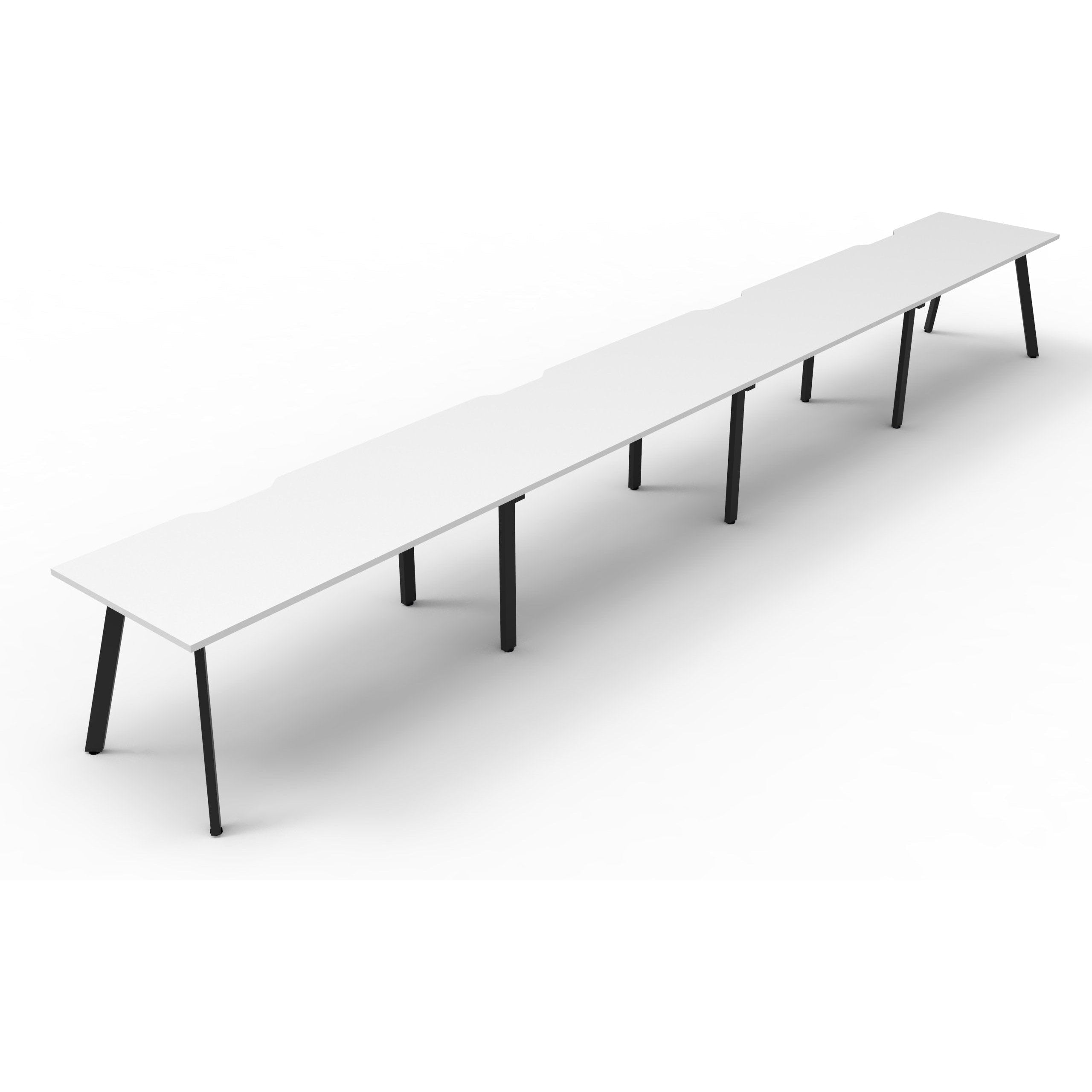 Eternity 4 Person Single Sided Workstation - White
